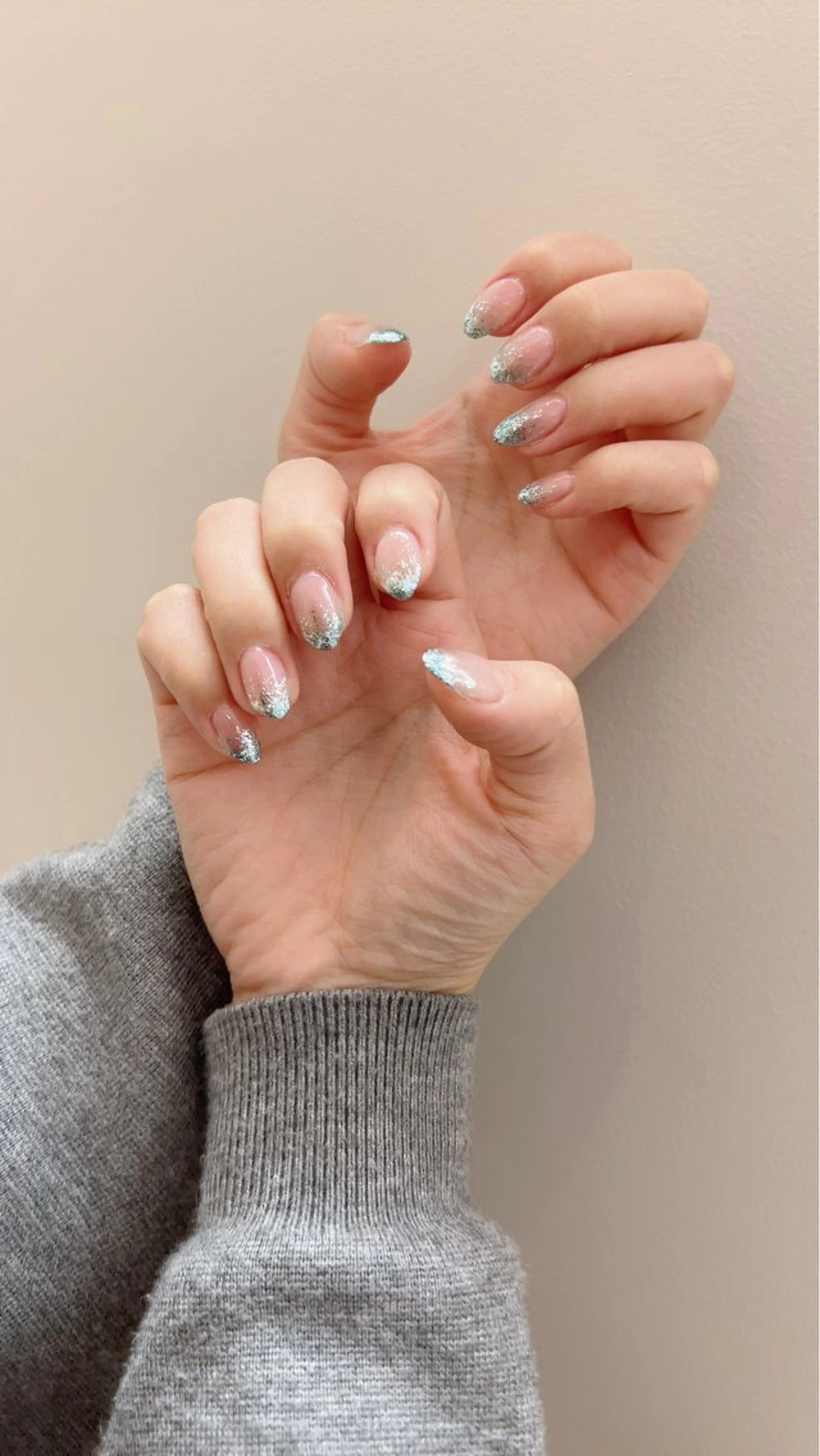 ネイル グラデーション ラメ(グリッター) ラメグラデーション adachi rinoのネイルデザイン