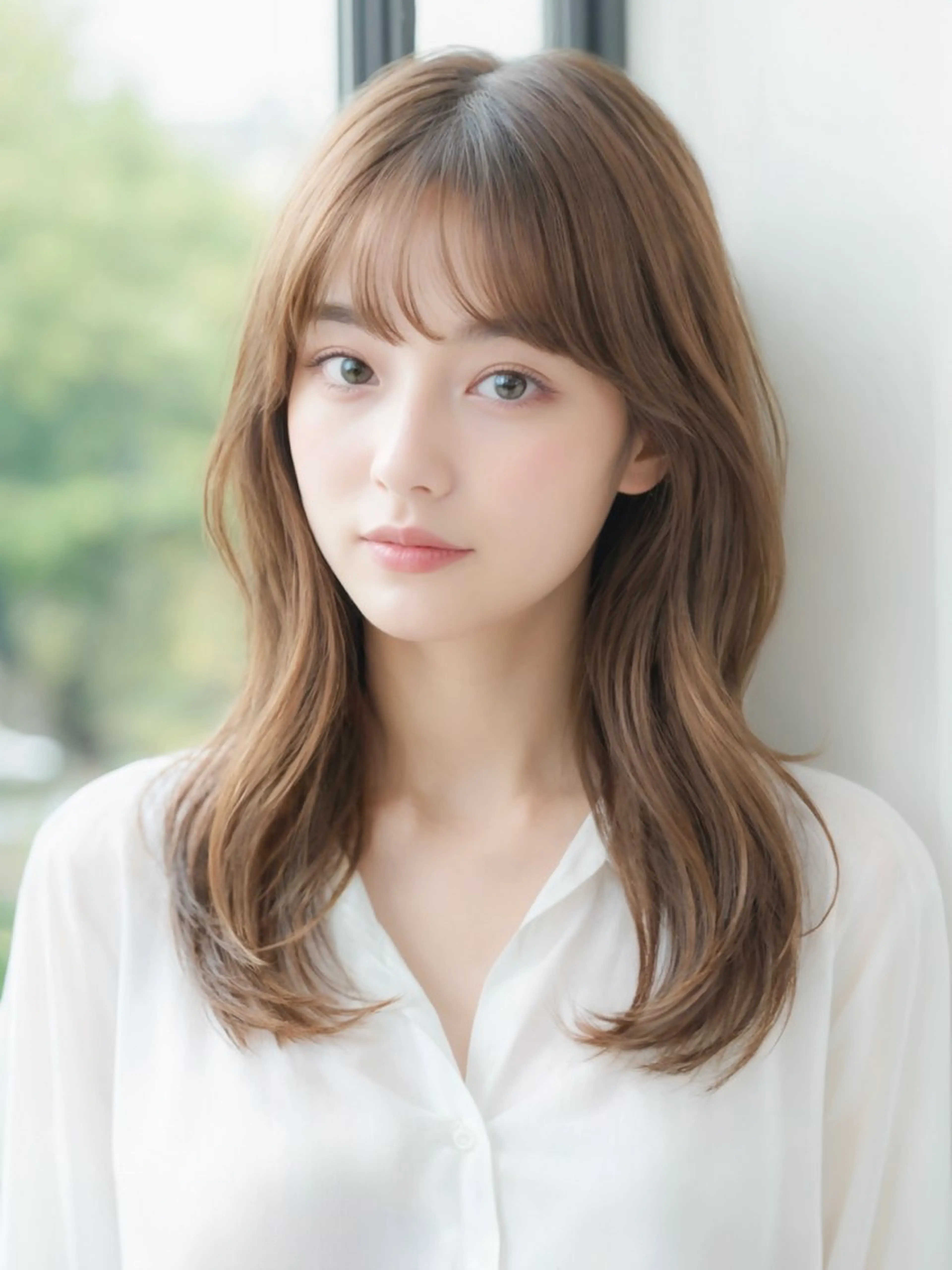 セミロング カラー 小松崎 友宏のヘアスタイル