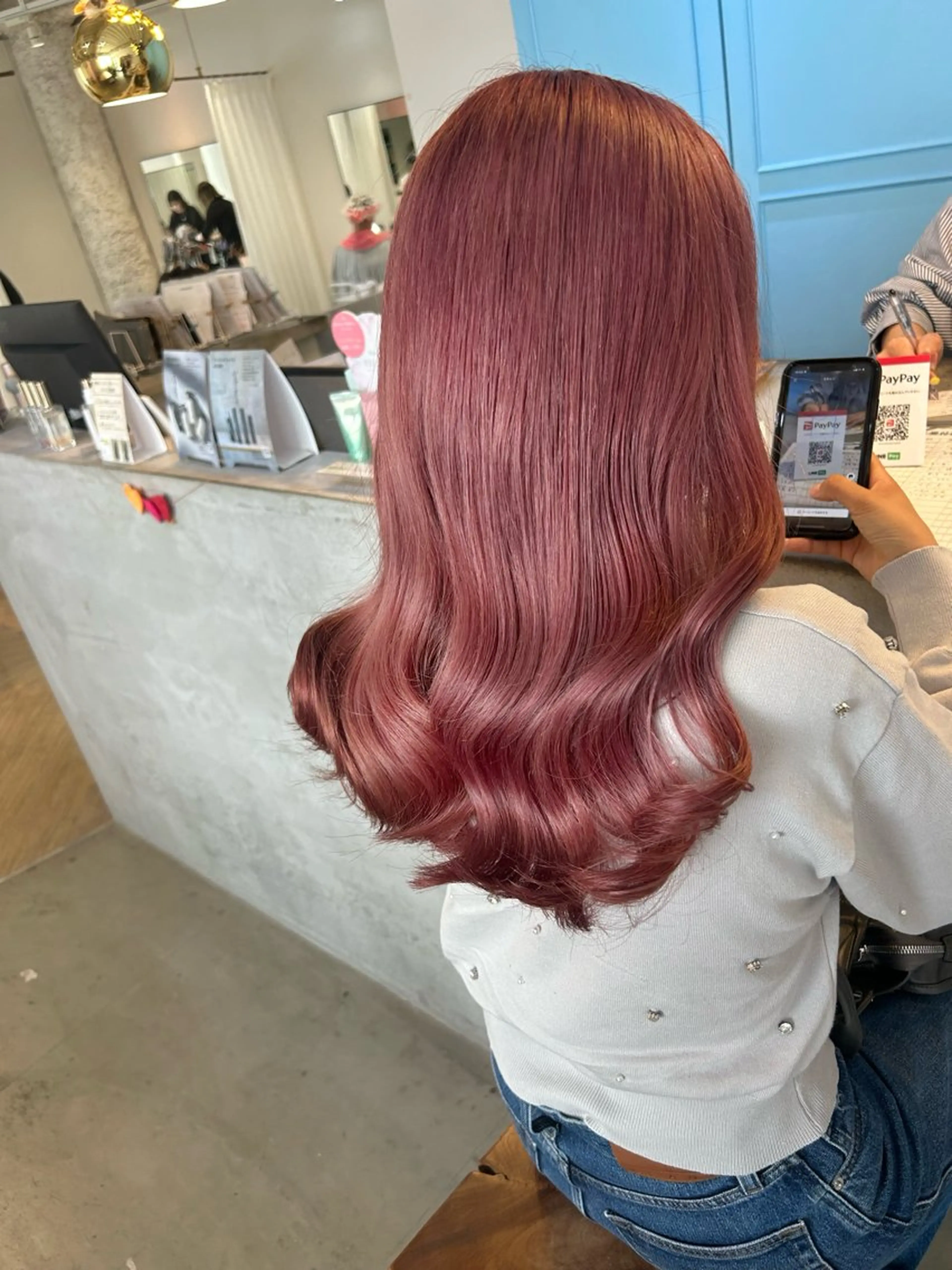 ロング カラー カット ヘアカラー 砂野 真璃奈のヘアスタイル