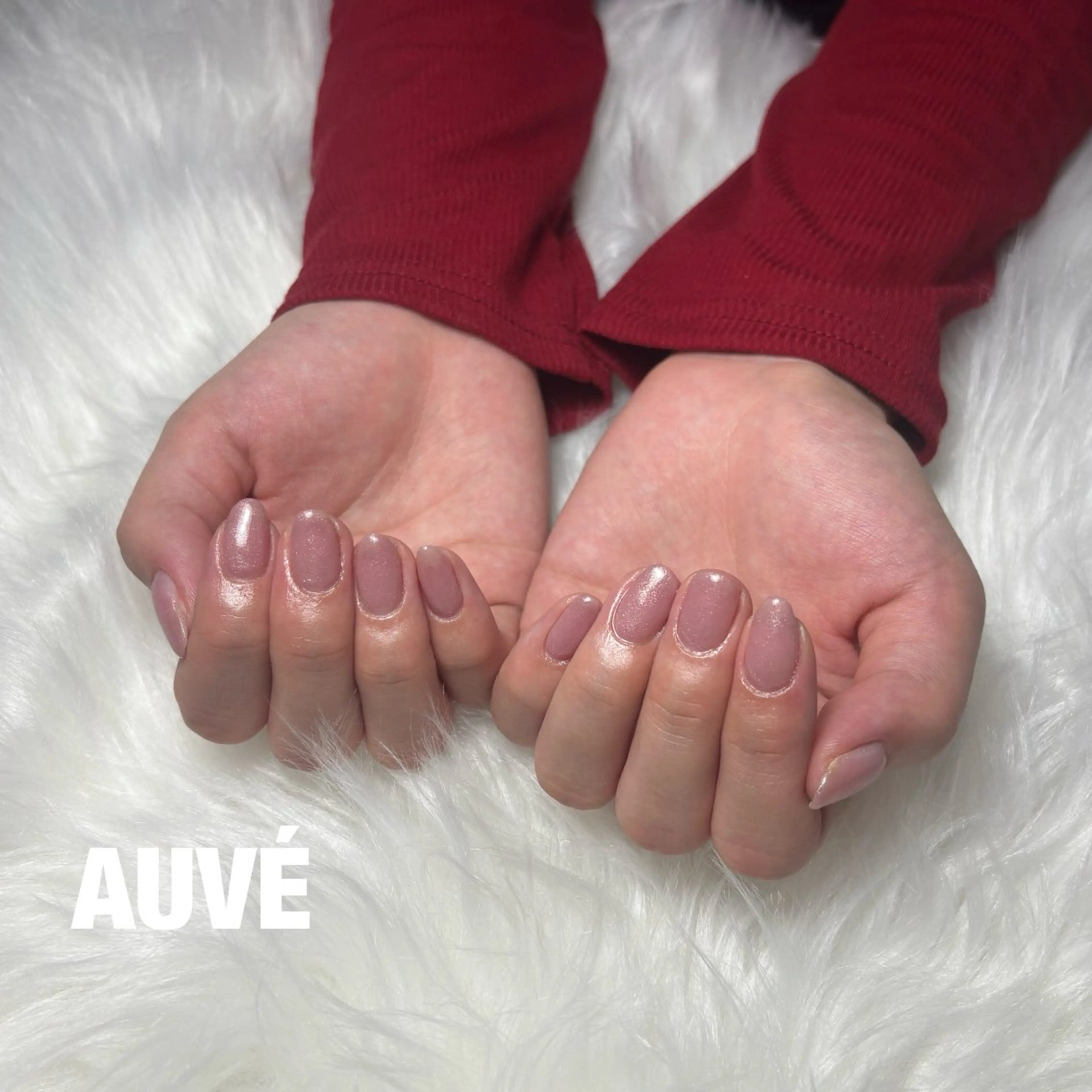 ネイル ラメ(グリッター) ワンカラーネイル ピンク ハンドネイル Nail Salon 💎AUVÉのネイルデザイン