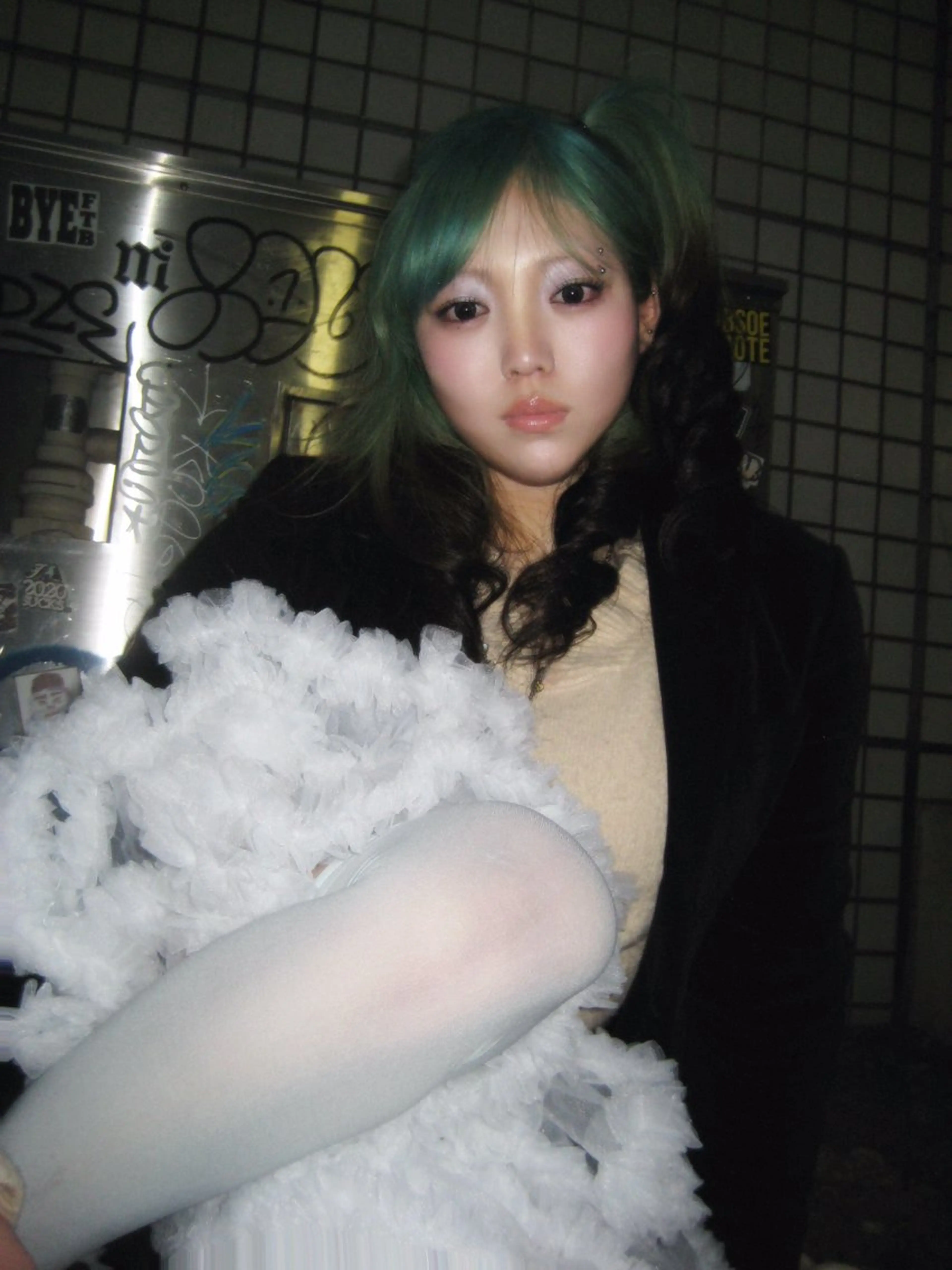 セミロング カラー ブリーチ デザインカラー グラデーションカラー ミント 🪽デザインカラー/ ブリーチ/陽向🪽のヘアスタイル