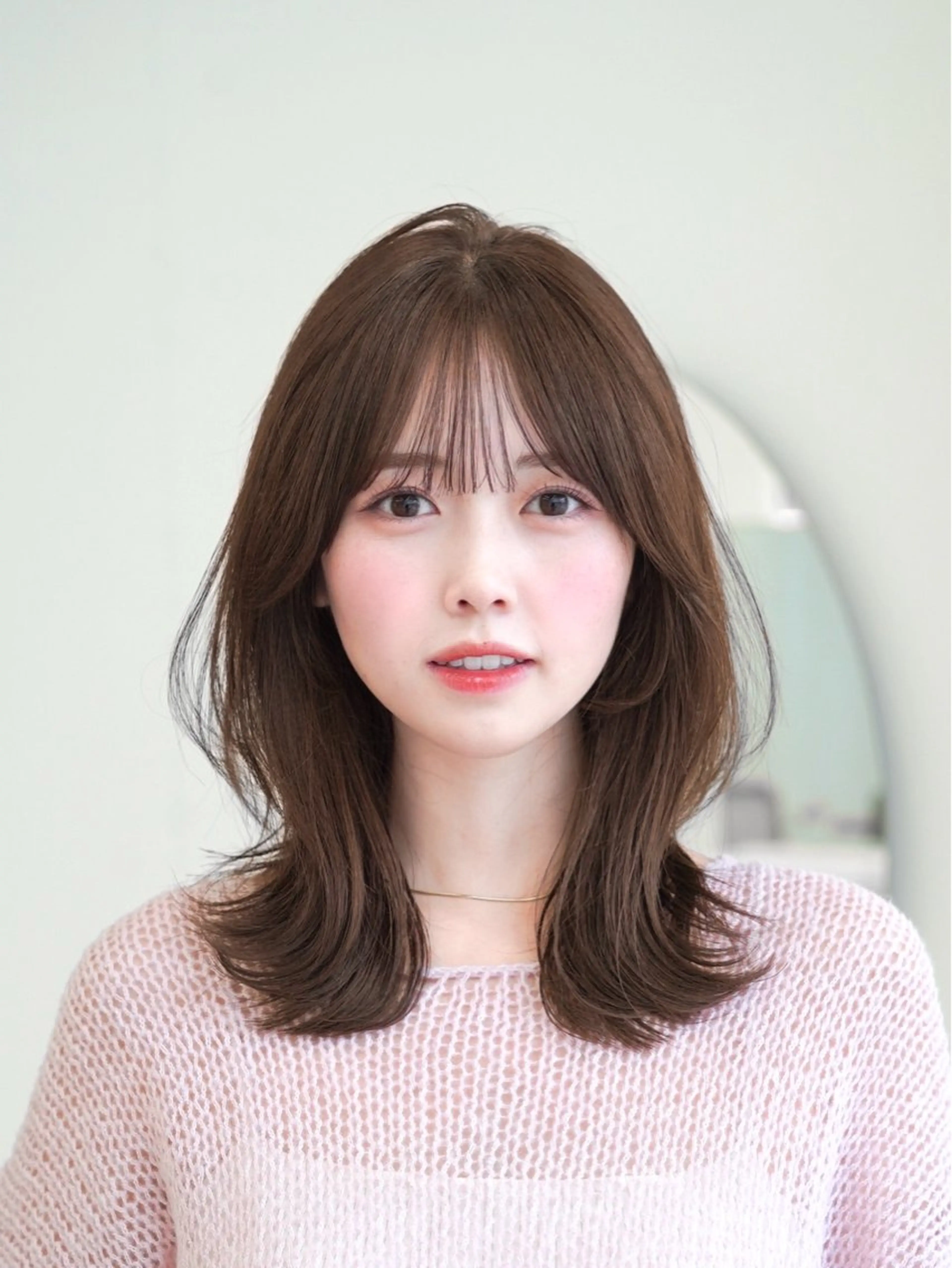 ミディアム カラー ren ボブロブ/ミディアムのヘアスタイル