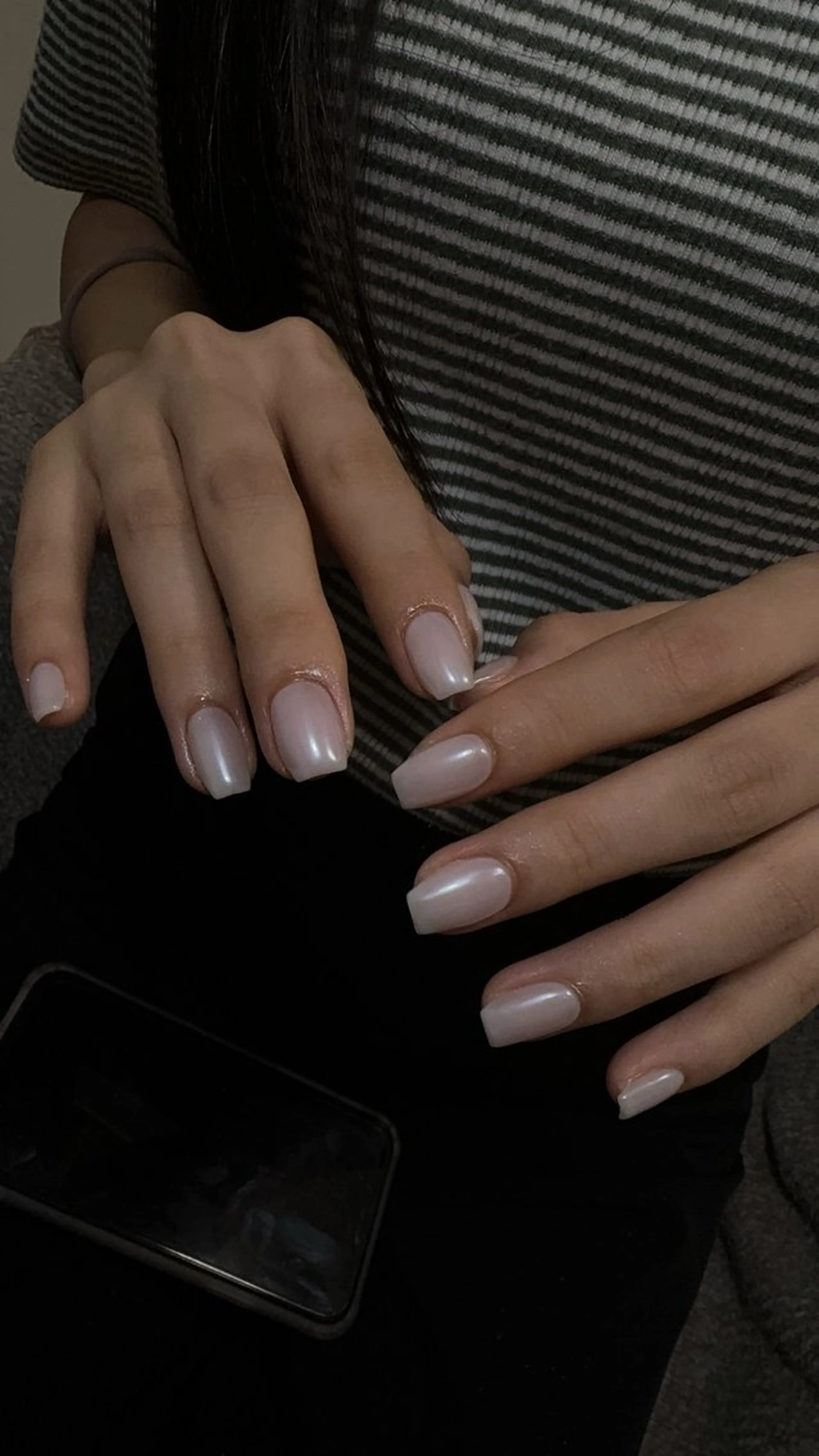 メンズネイル【初回オフ無料】ベースカラー付きミラー/オーロラ✨の写真