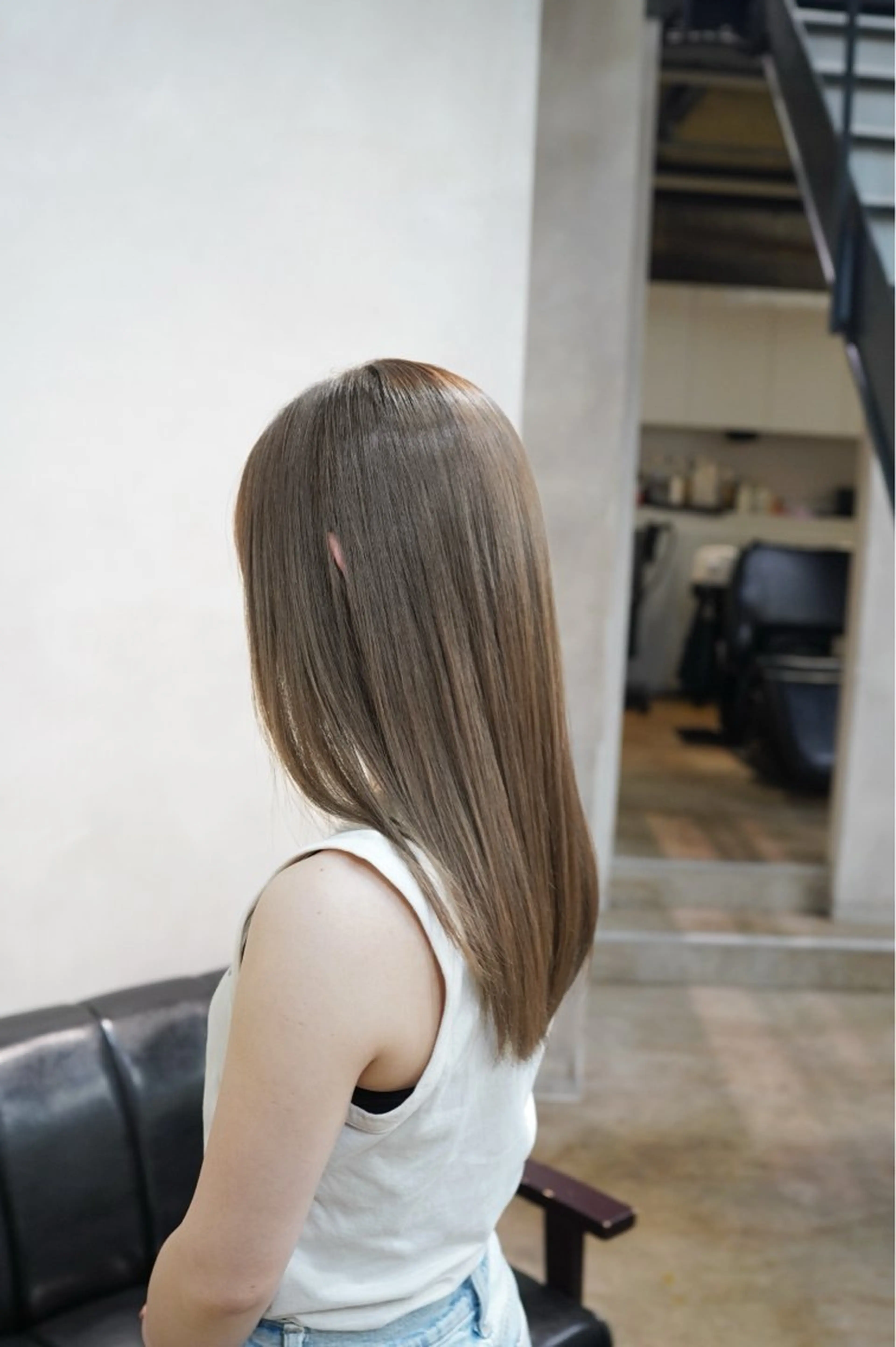 セミロング カラー ベージュカラー 🪞透けヘア髪質改善 艶ベージュ/nagiのヘアスタイル