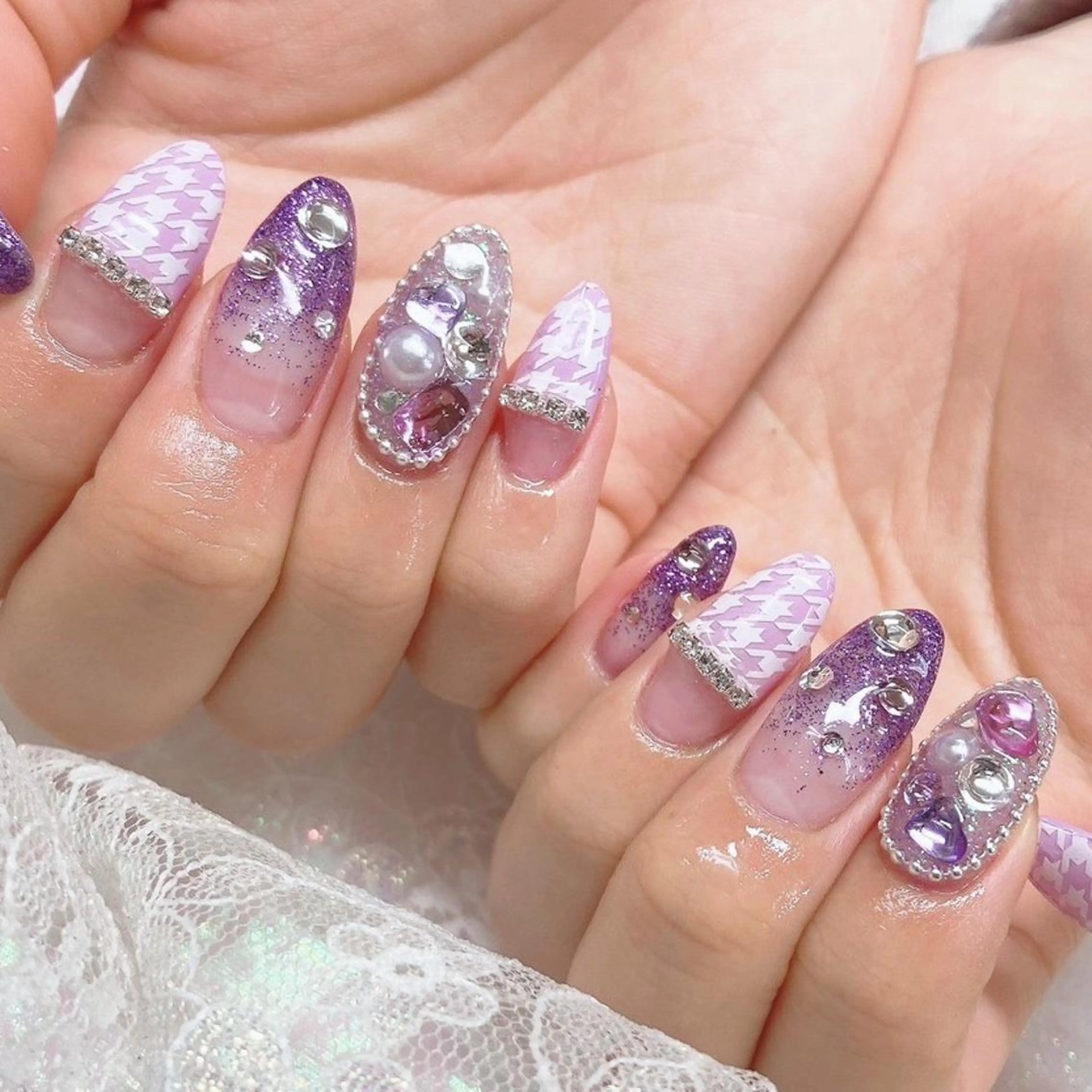 ネイル パステルネイル パープル 春ネイル Nail lieNのネイルデザイン