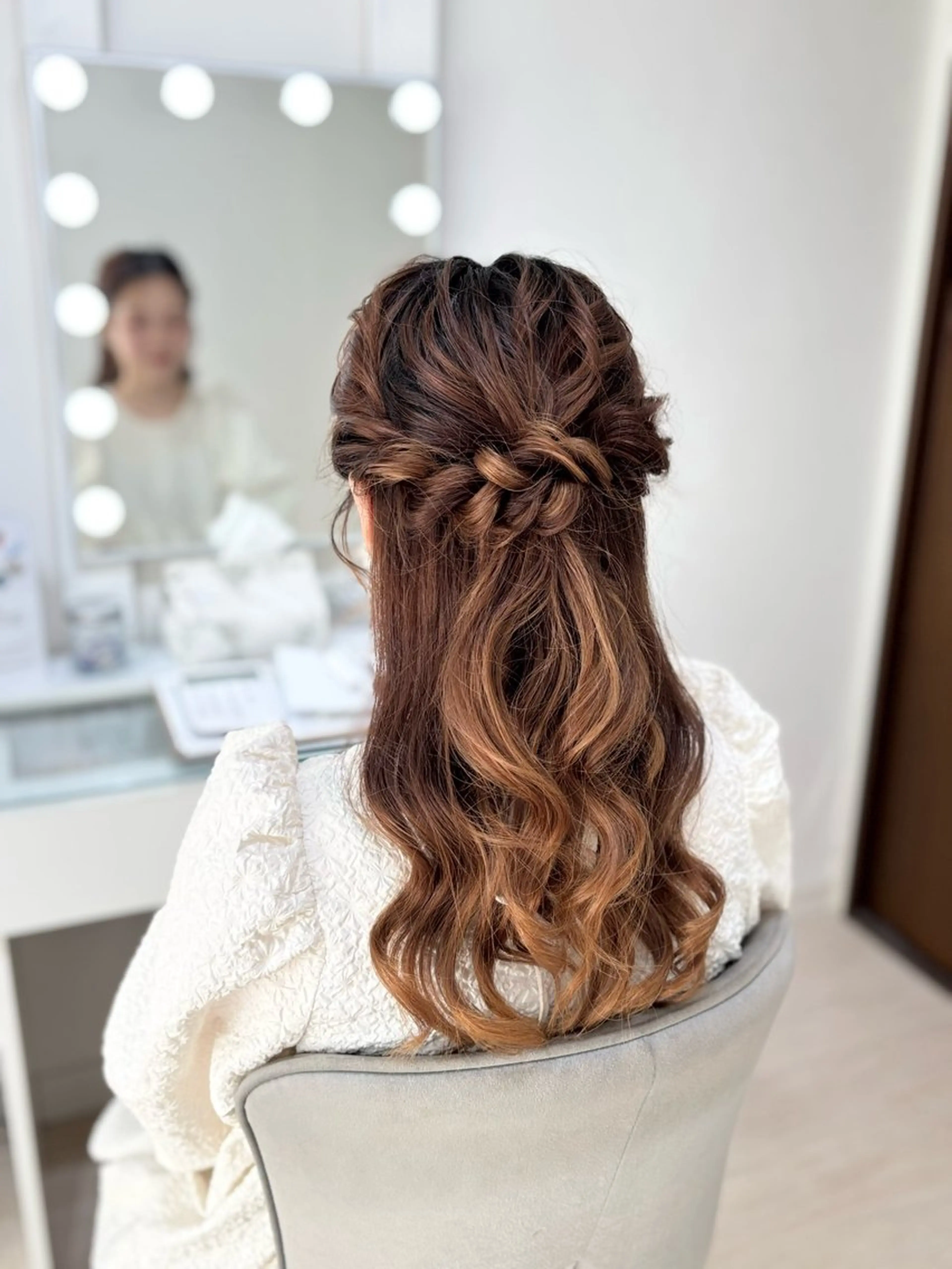 ヘアアレンジ ハーフアップ 植木 萌恵のヘアスタイル