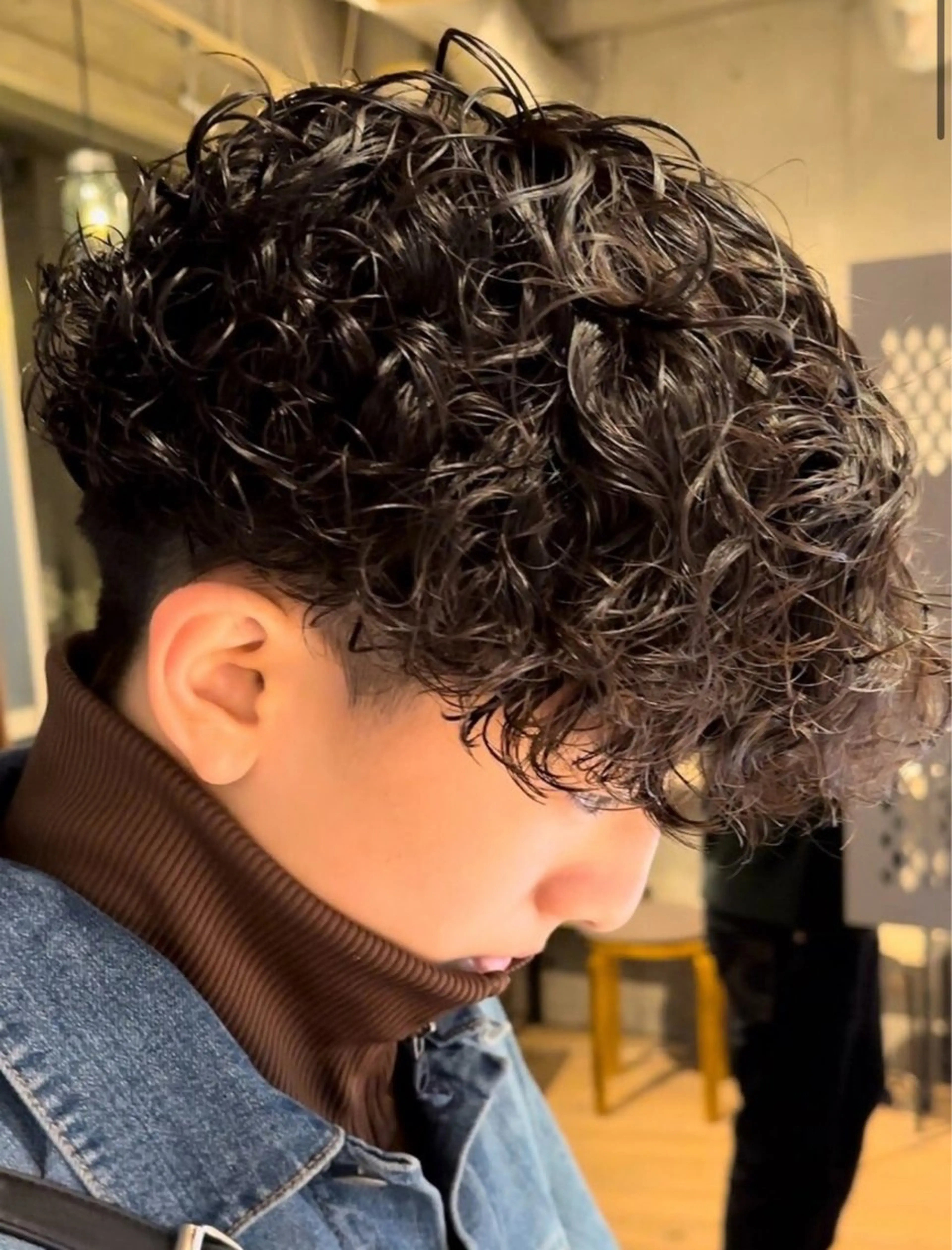 パーマ メンズ カット パーマ 湯浅禅也/プードル /波巻きパーマ/栄のヘアスタイル