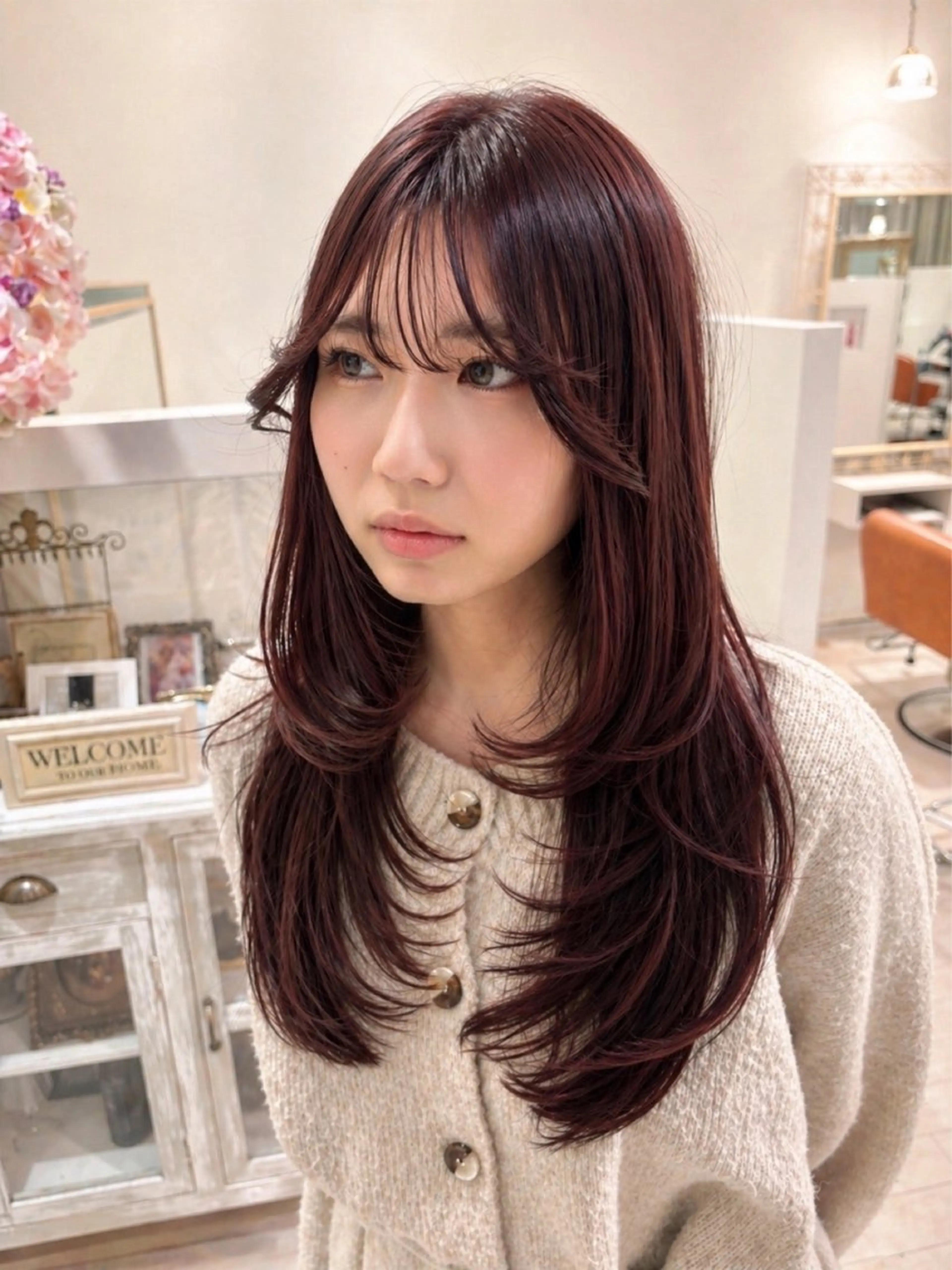 ロング カラー レイヤーカット ヘアカラー トリートメント 尾崎隼大 レイヤー/ウルフのヘアスタイル