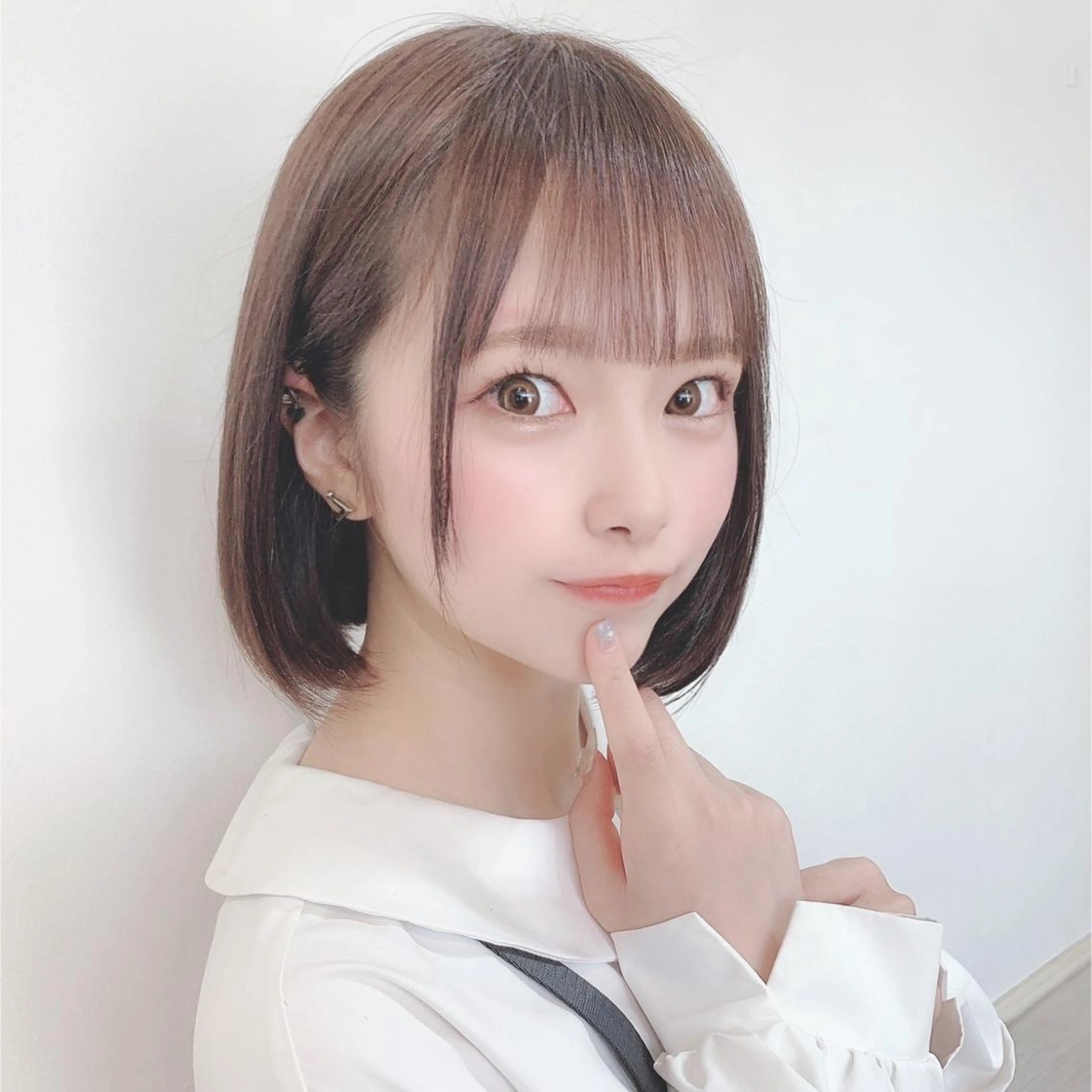 ミディアム カラー グレージュ ラベンダーカラー ラベンダーグレージュ ラベンダーグレー ボブ ✨️美髪矯正×似合わ せ艶カラー✨藤田透のヘアスタイル