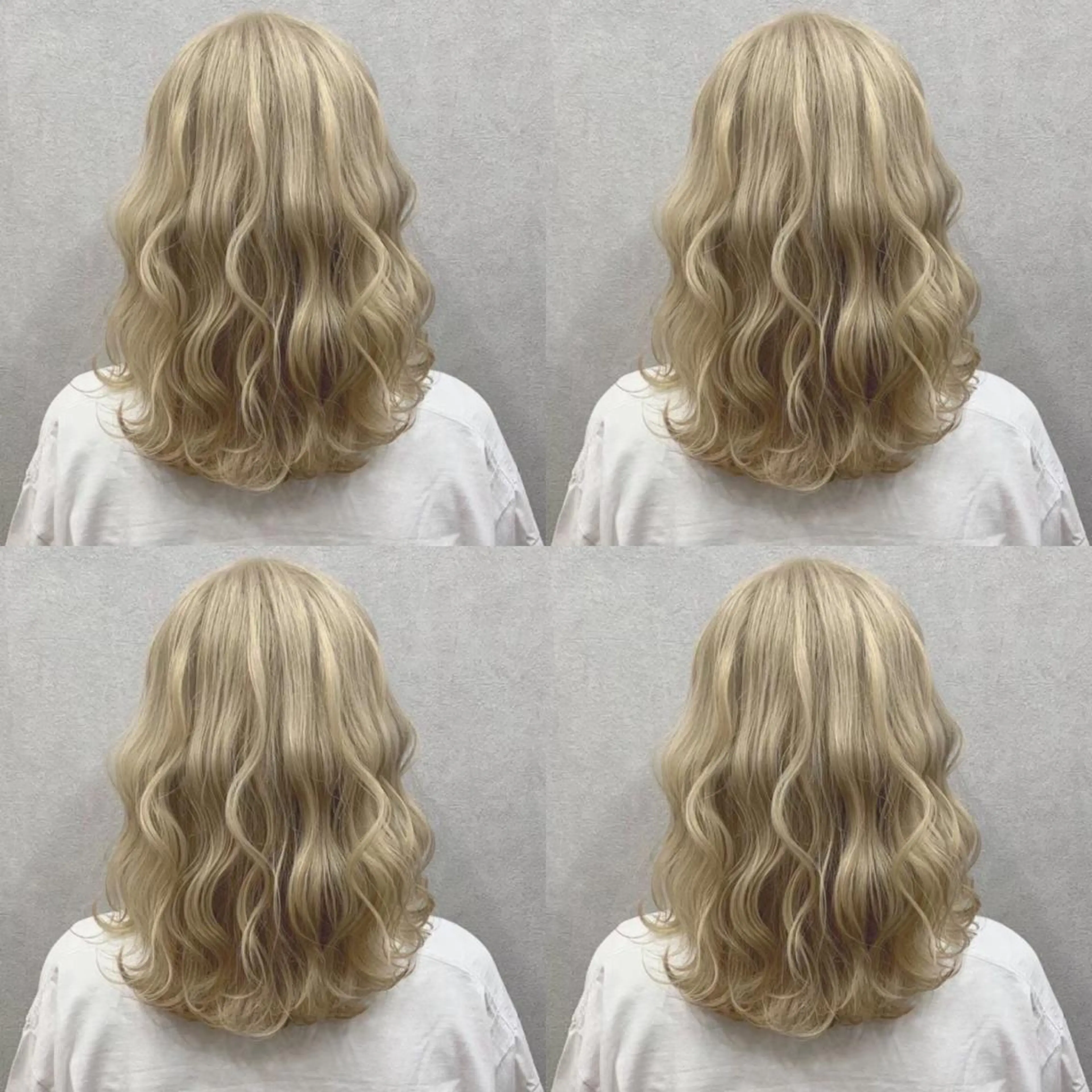 セミロング カラー ヘアアレンジ 💎yuto💎 ハイトーン/韓国ヘアのヘアスタイル