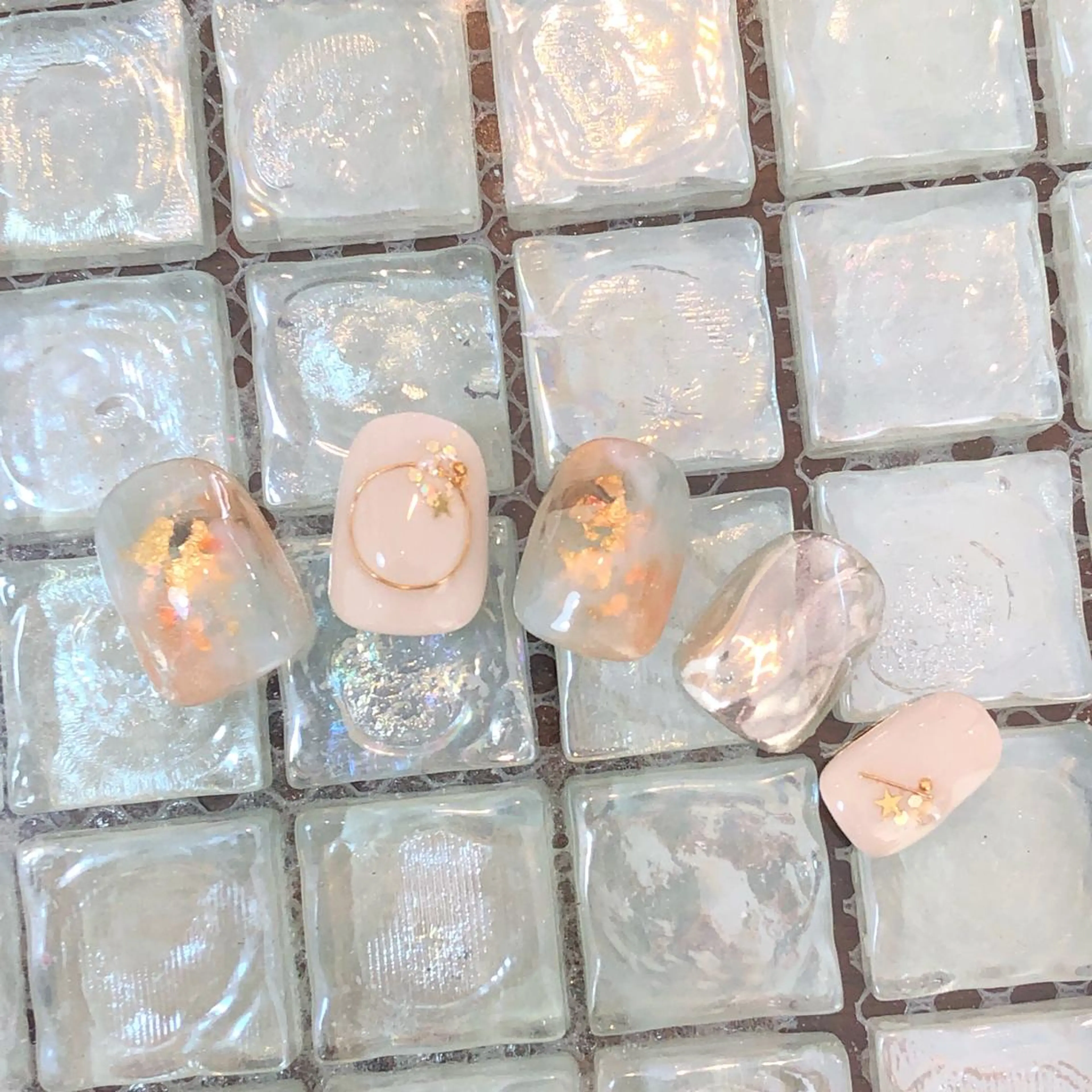 ネイル クリアネイル ニュアンスネイル 春ネイル ハンドネイル 工藤 理恵のネイルデザイン