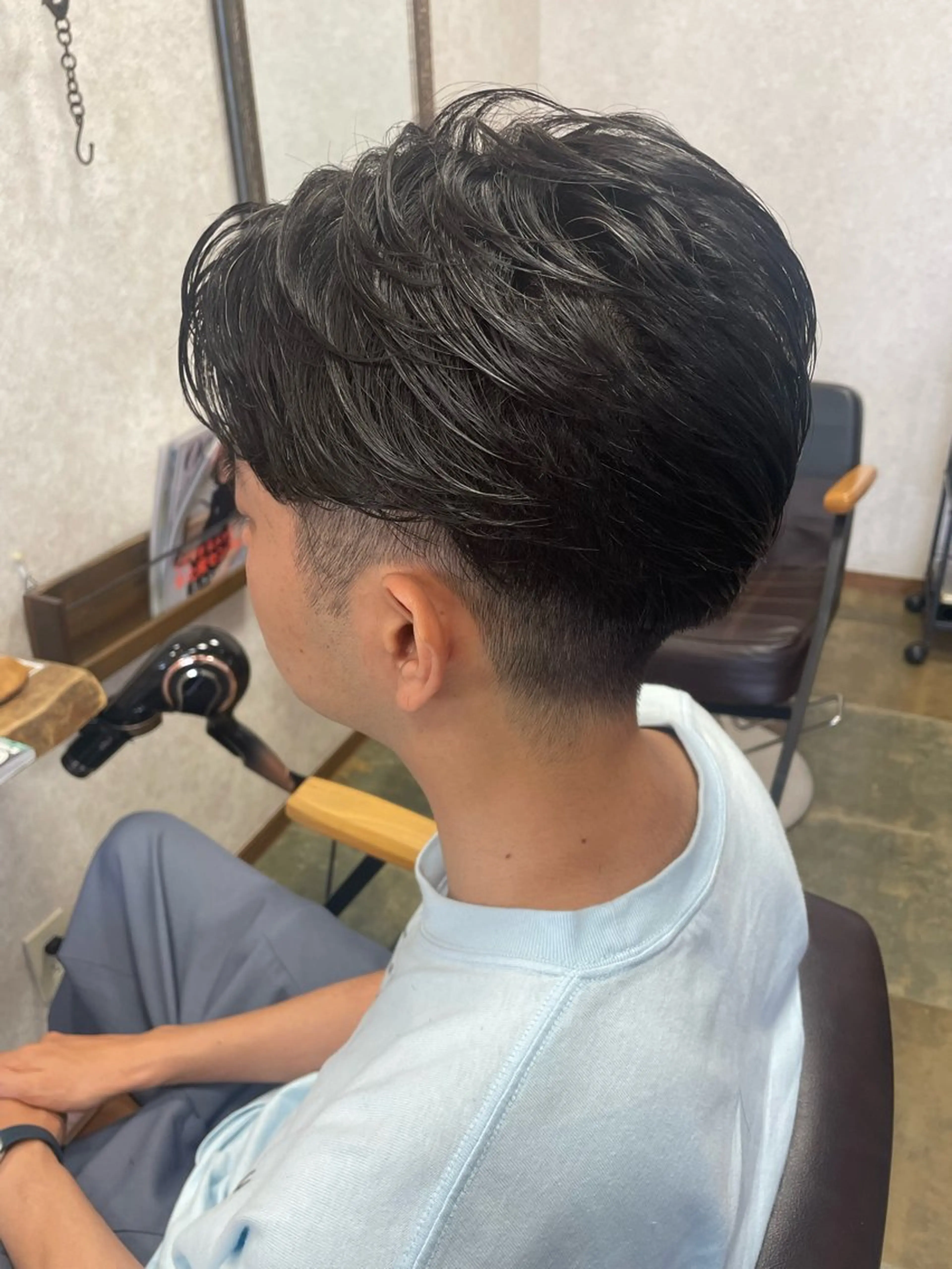 ショート メンズ センターパート くせ毛 カット Blanc blanc所属・三川 啓英 / Blancblancのヘアスタイル