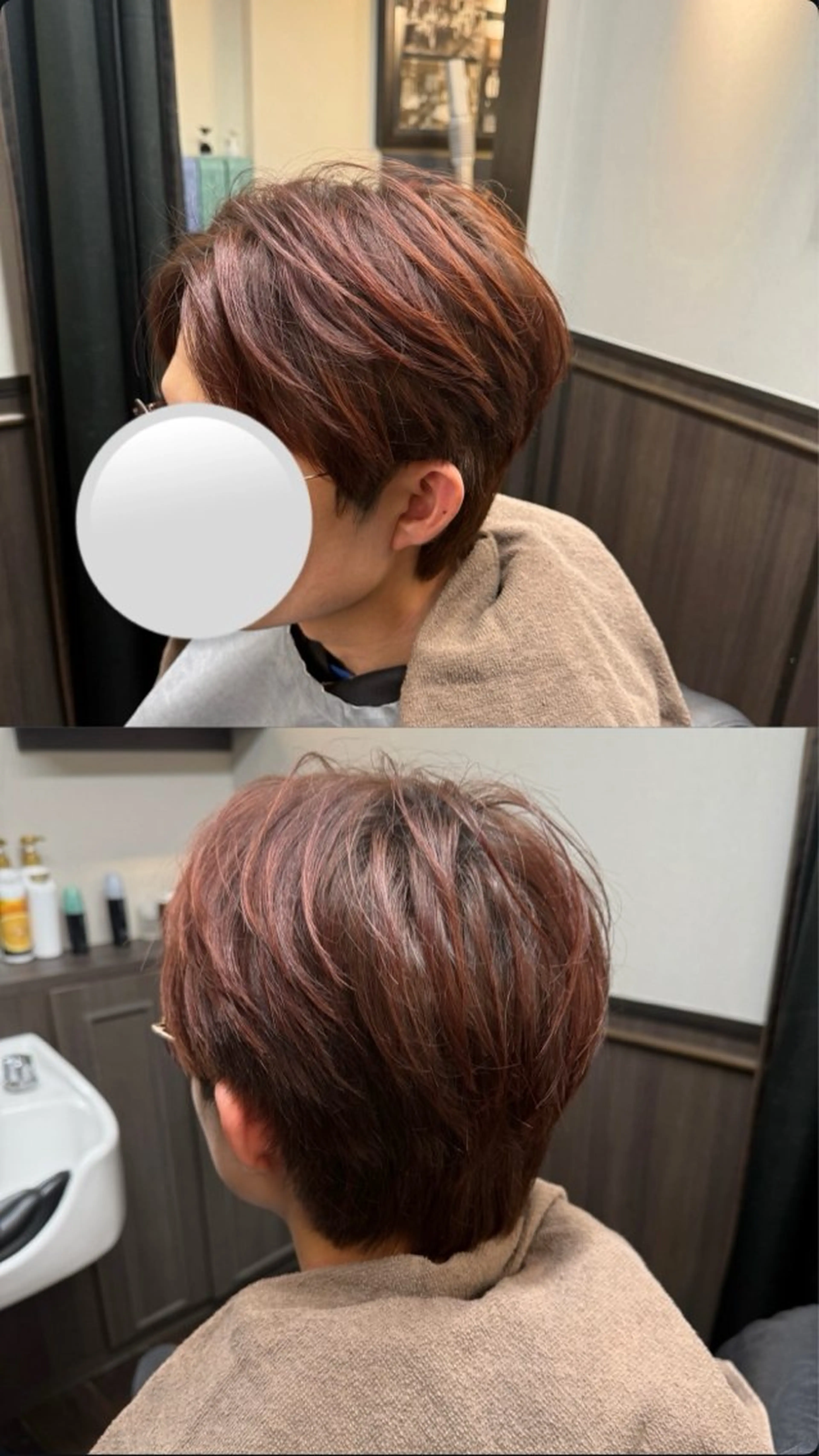 ミディアム ナガタ ナナミのヘアスタイル