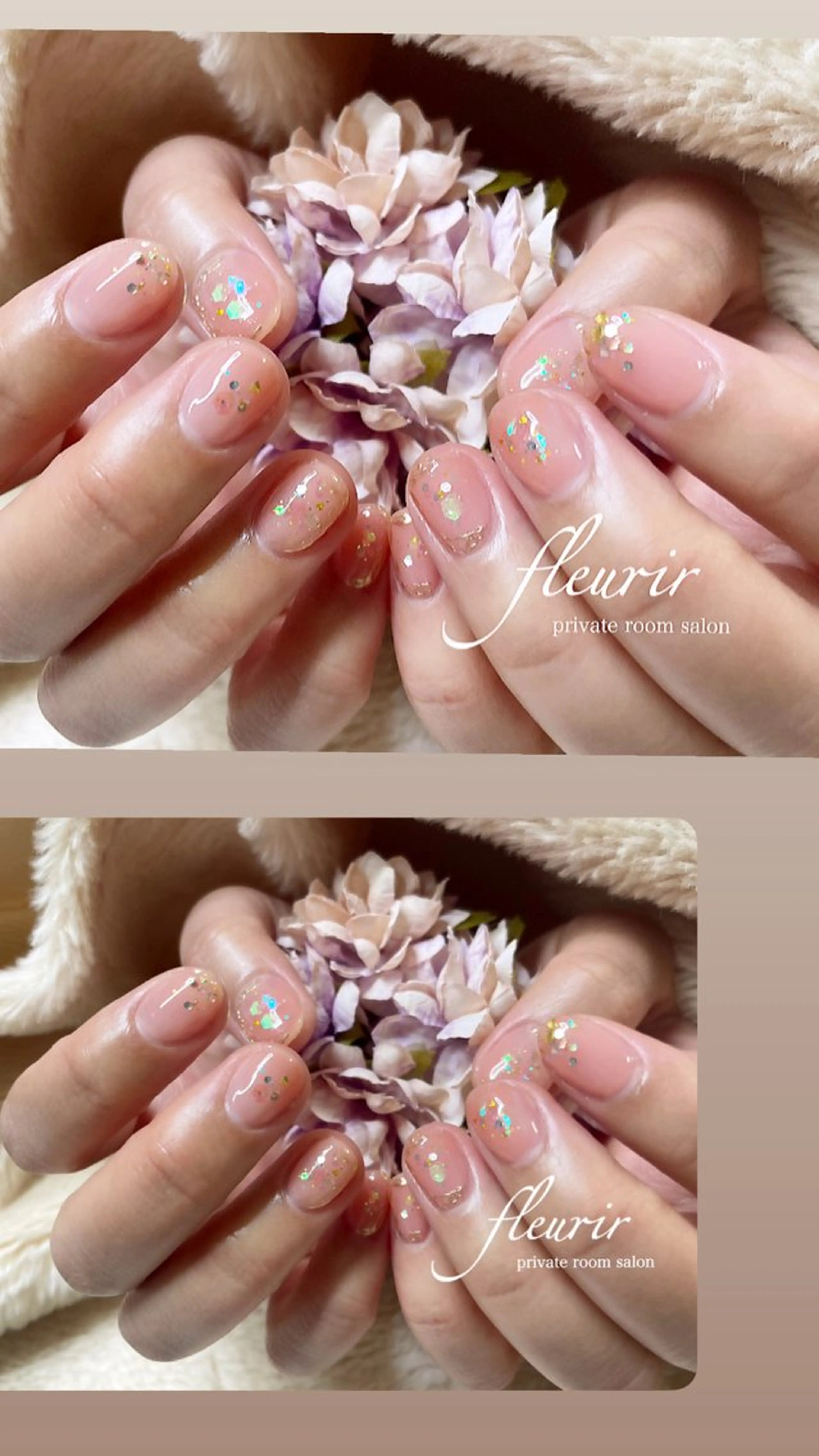 ネイル アートネイル オーロラネイル ホログラムネイル ミラーネイル ピンク ハンドネイル フルリール 【プライベートサロンのネイルデザイン