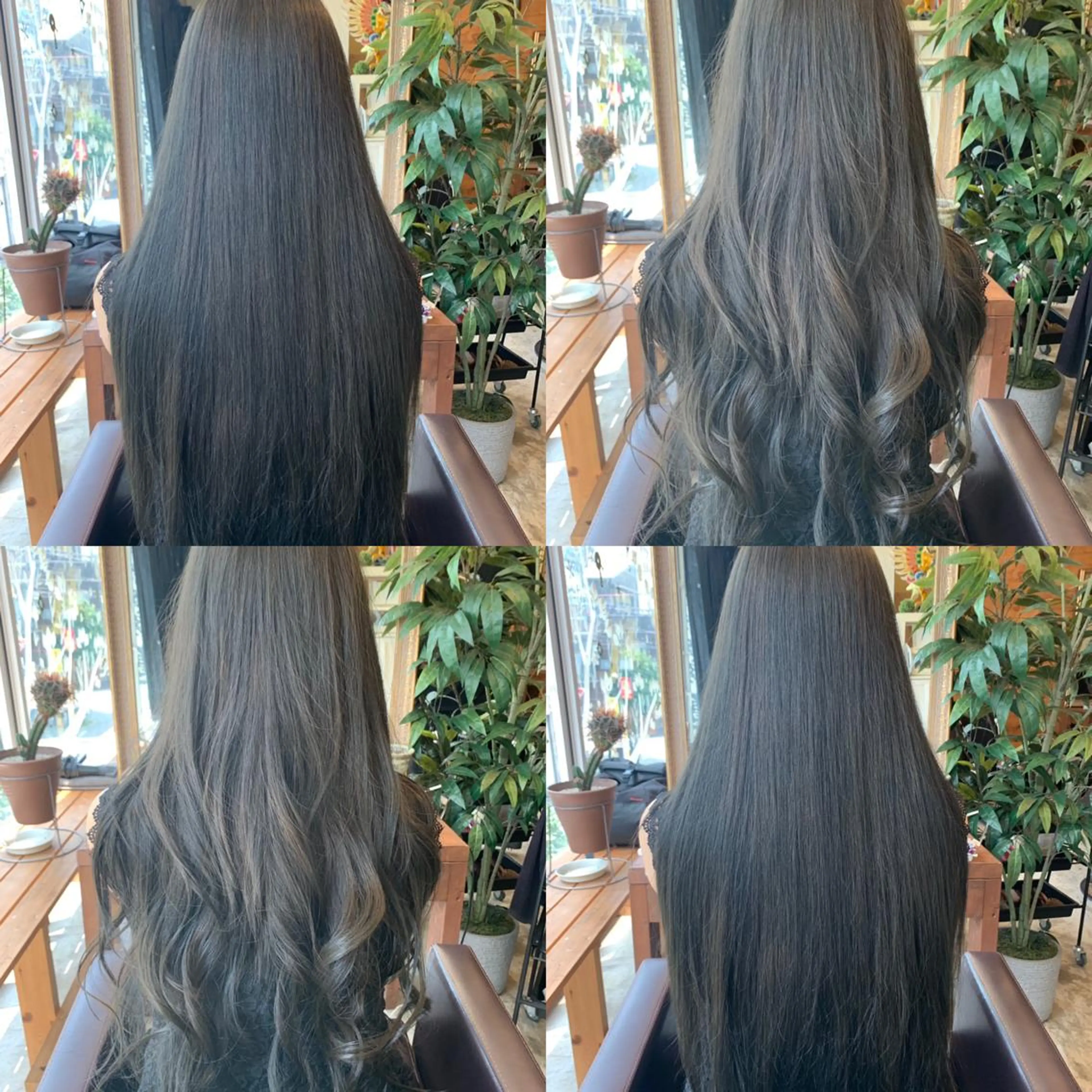 ロング カラー 艶カラー｜透明感 カラー｜レイヤーのヘアスタイル