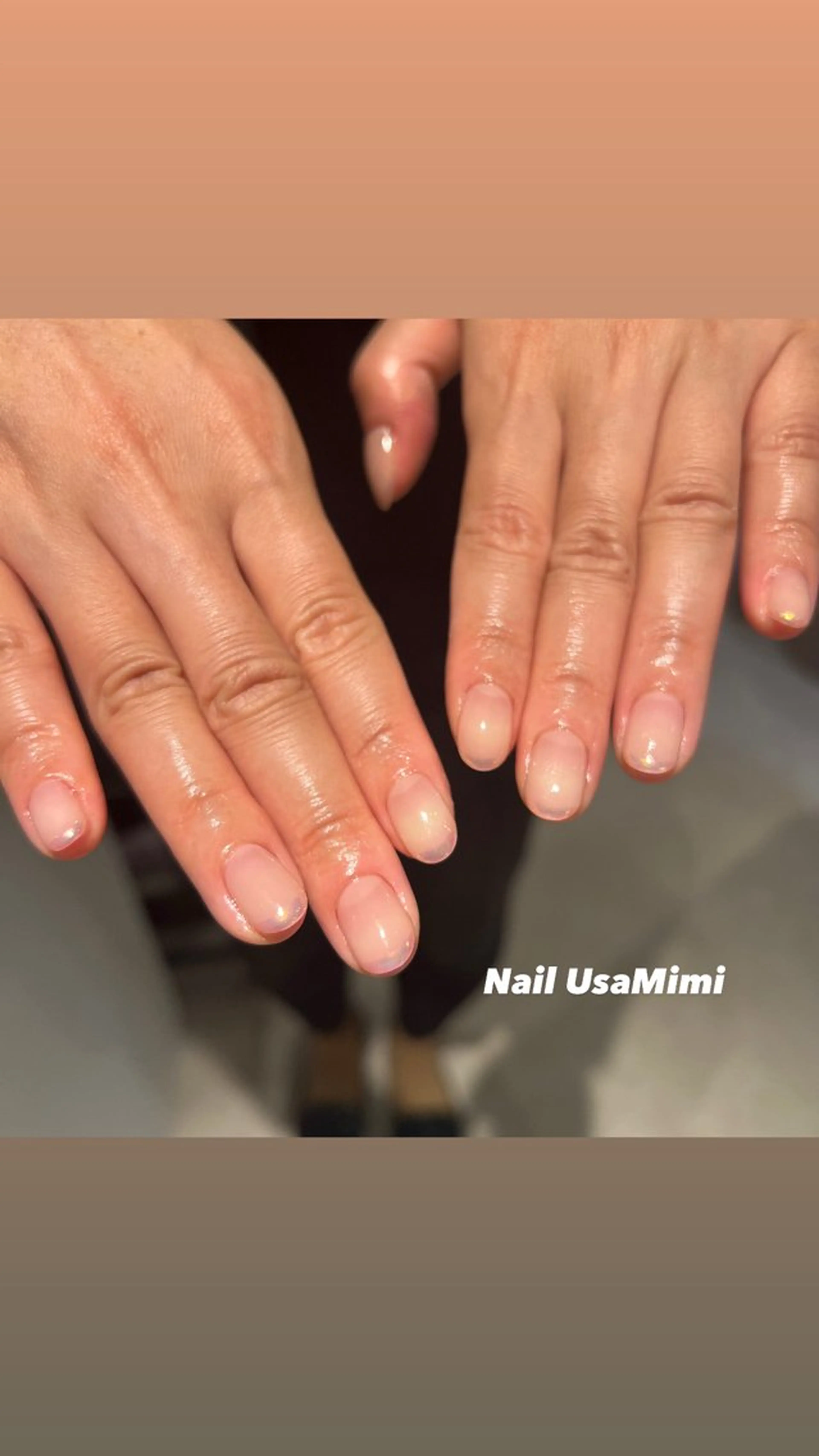 ネイル アートネイル ジェルネイル グラデーション 韓国ネイル ワンカラーネイル ハンドネイル 本町NailUsa Mimi RIKOのネイルデザイン