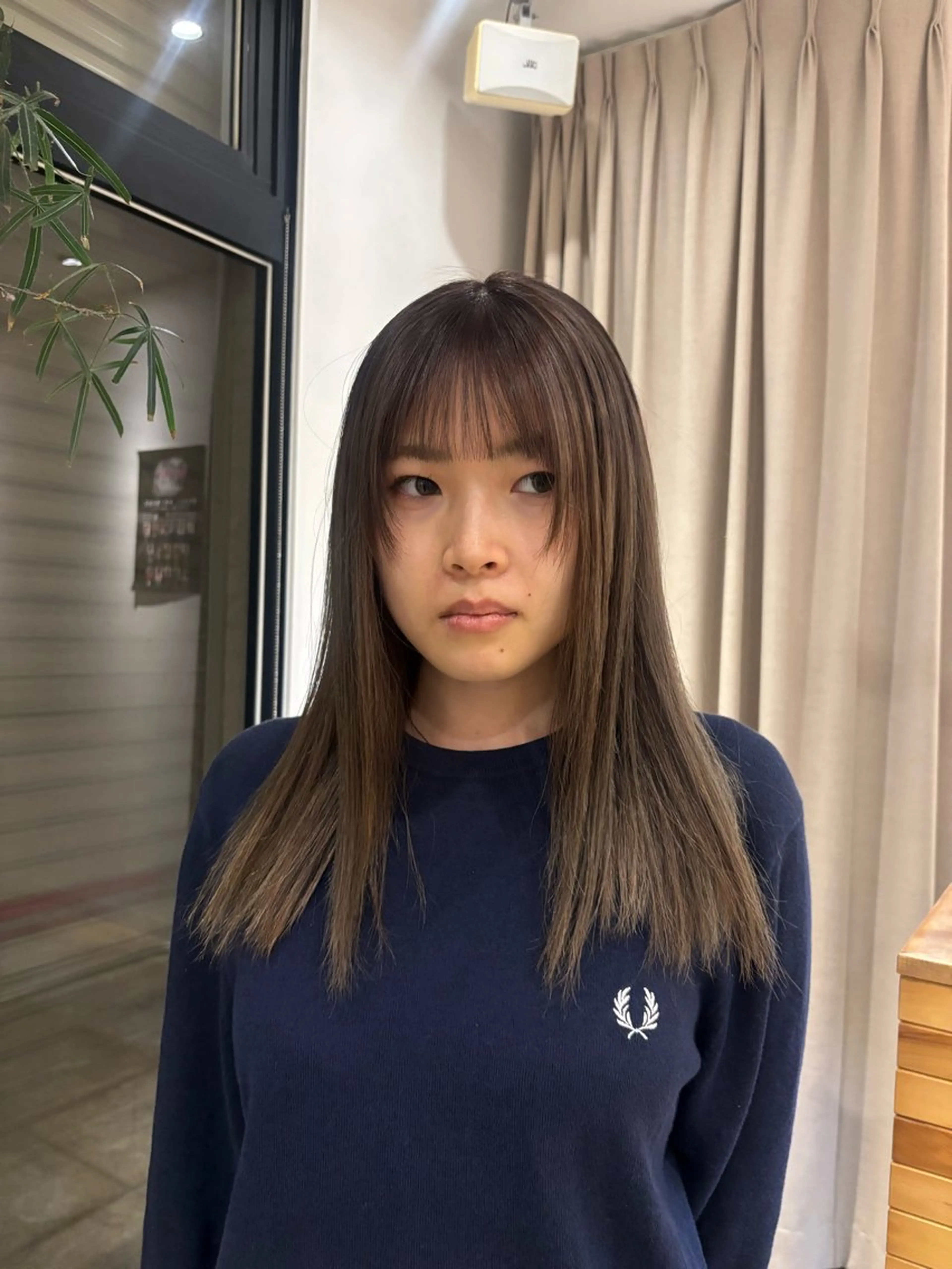 ロング カラー グレージュ ヘアカラー NAVY/ Miharuのヘアスタイル