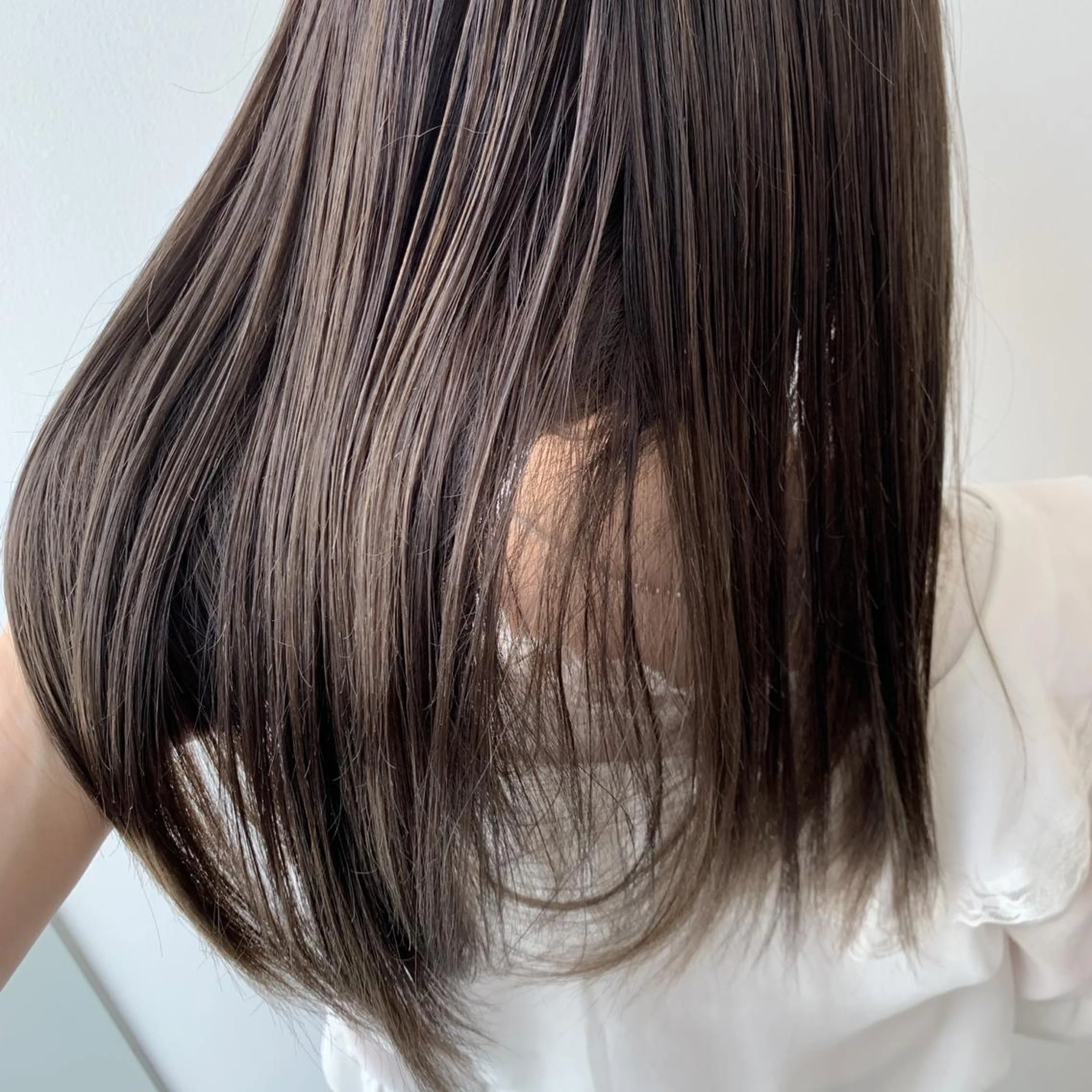 セミロング カラー カット ヘアカラー トリートメント レイヤー/顔周り カット/松岡 祥利のヘアスタイル