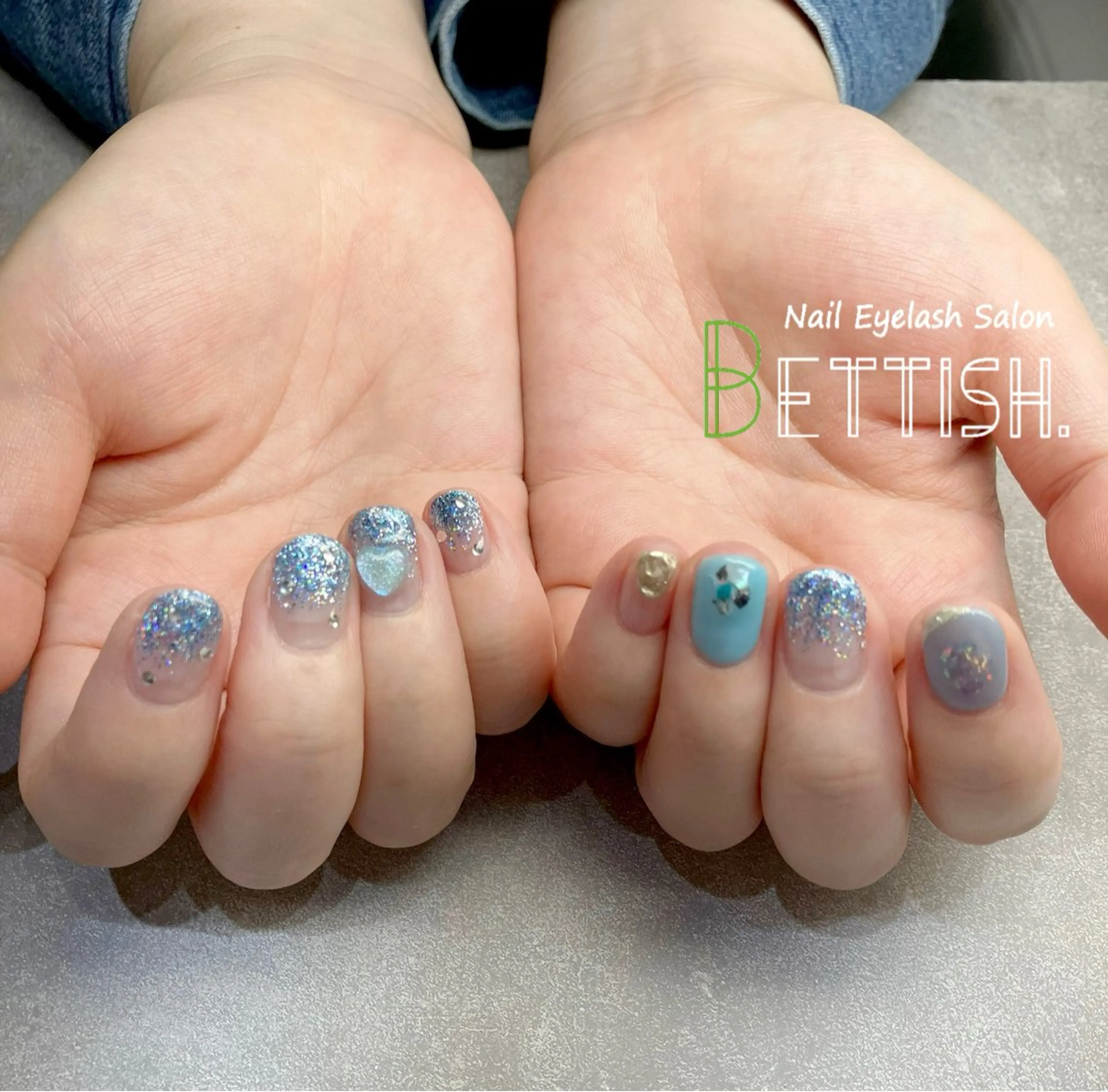 ネイル ブルー ハンドネイル BETTISH. KUMIKO☺︎︎のネイルデザイン