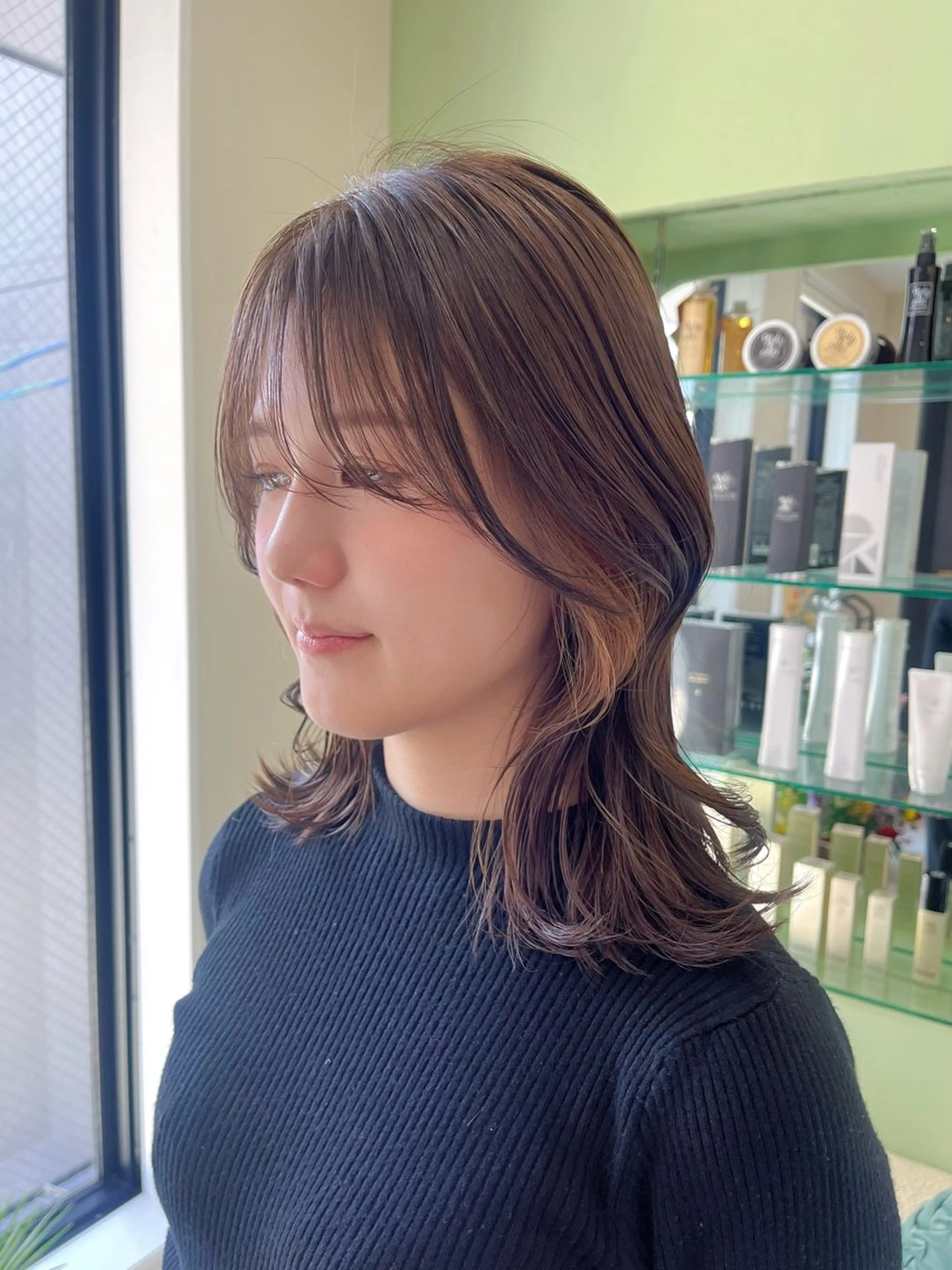 セミロング カラー 中村 佳歩のヘアスタイル
