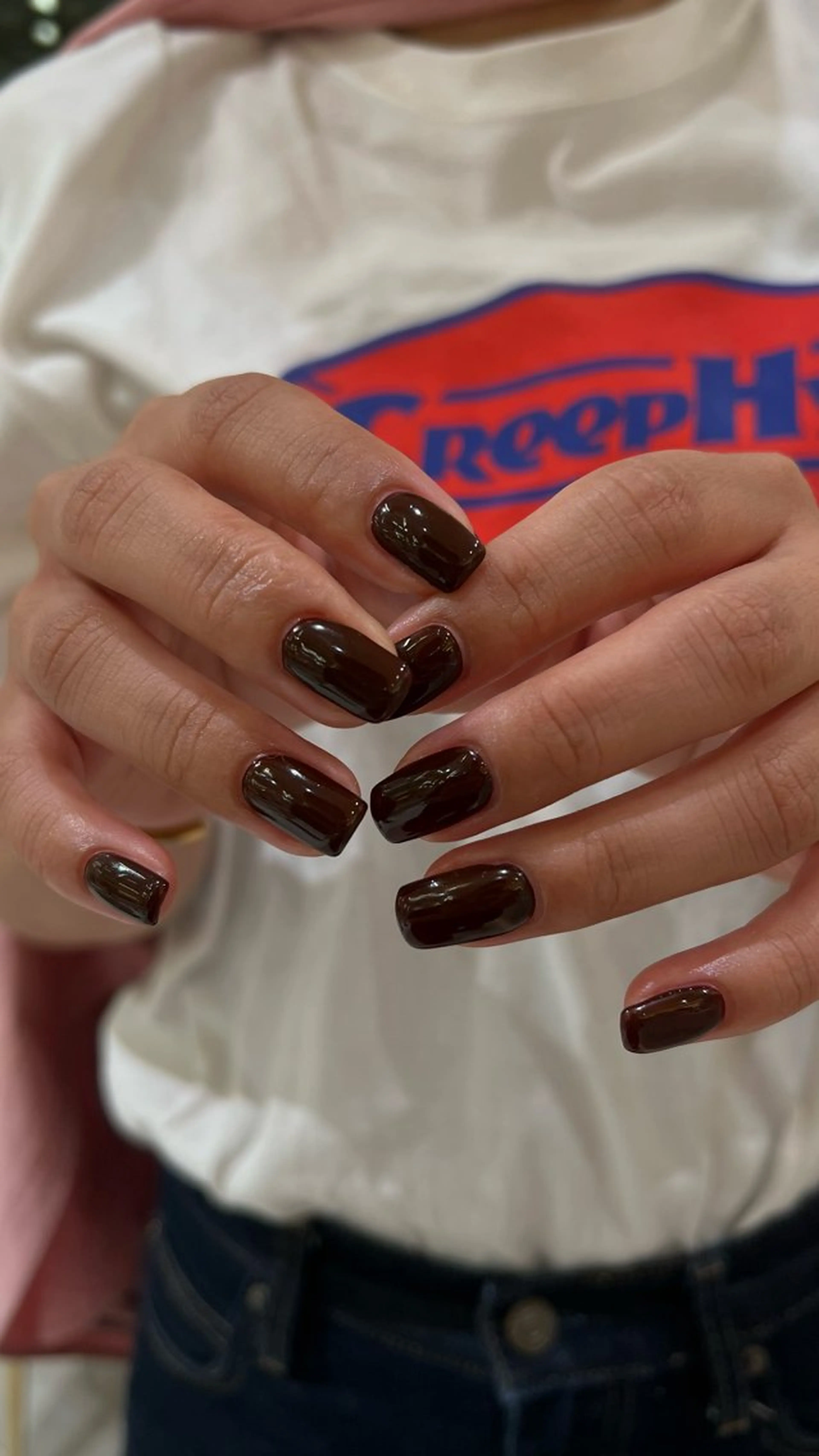 ネイル ボルドー ハンドネイル レディースパーマ 🧺🪽/SHUNOのヘアスタイル