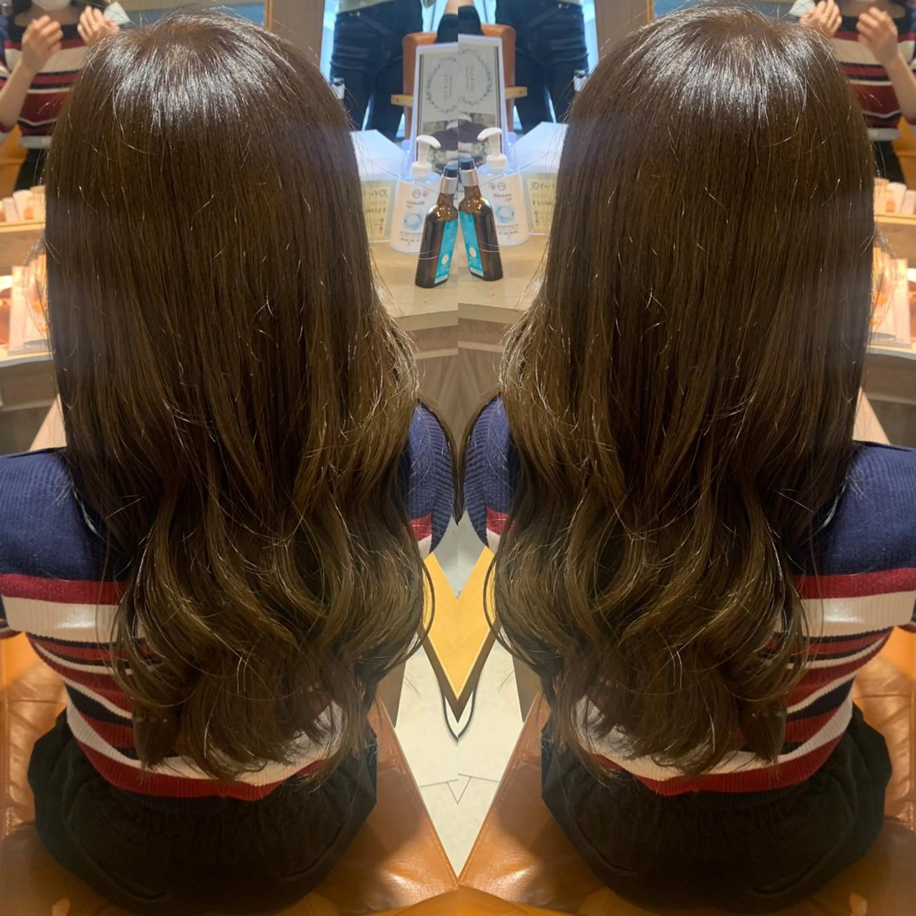 ロング カラー ベージュカラー オリーブベージュ 韓国🇰🇷 ✂︎hair 内田愛のヘアスタイル