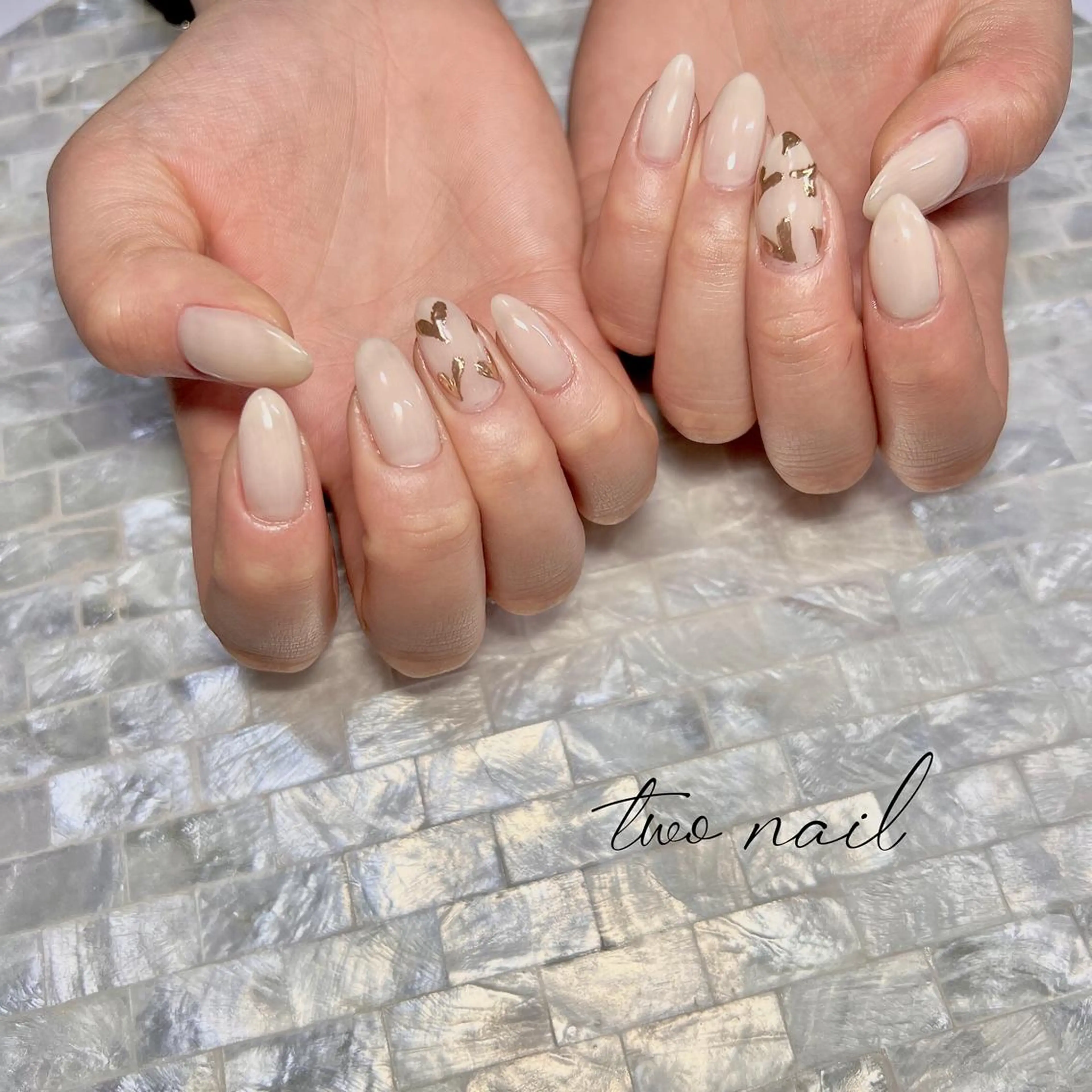 ネイル アートネイル フットネイル ハート ニュアンスネイル オフィスネイル two nailのネイルデザイン
