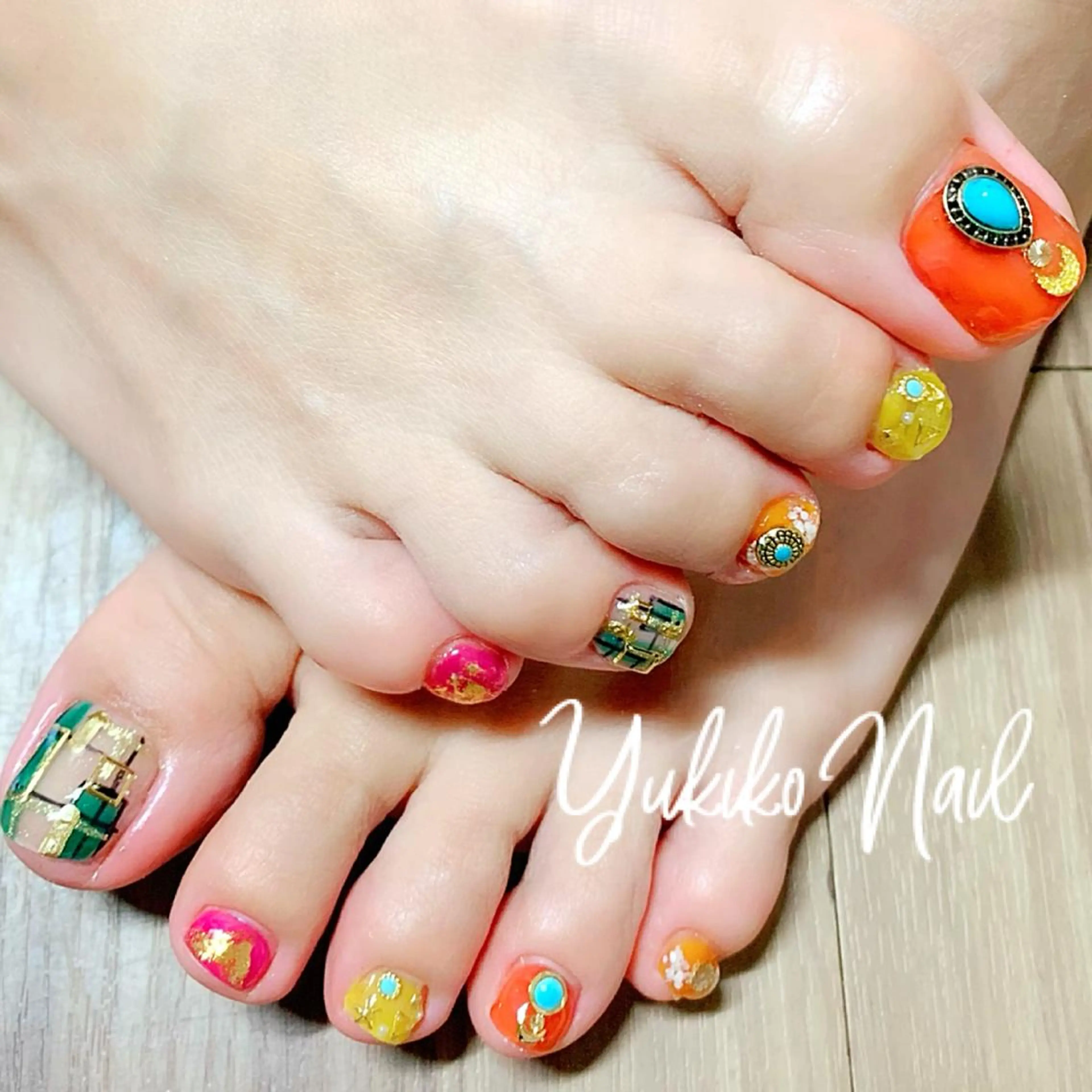 ネイル フットネイル 持ち込み ユキコ ネイルのネイルデザイン