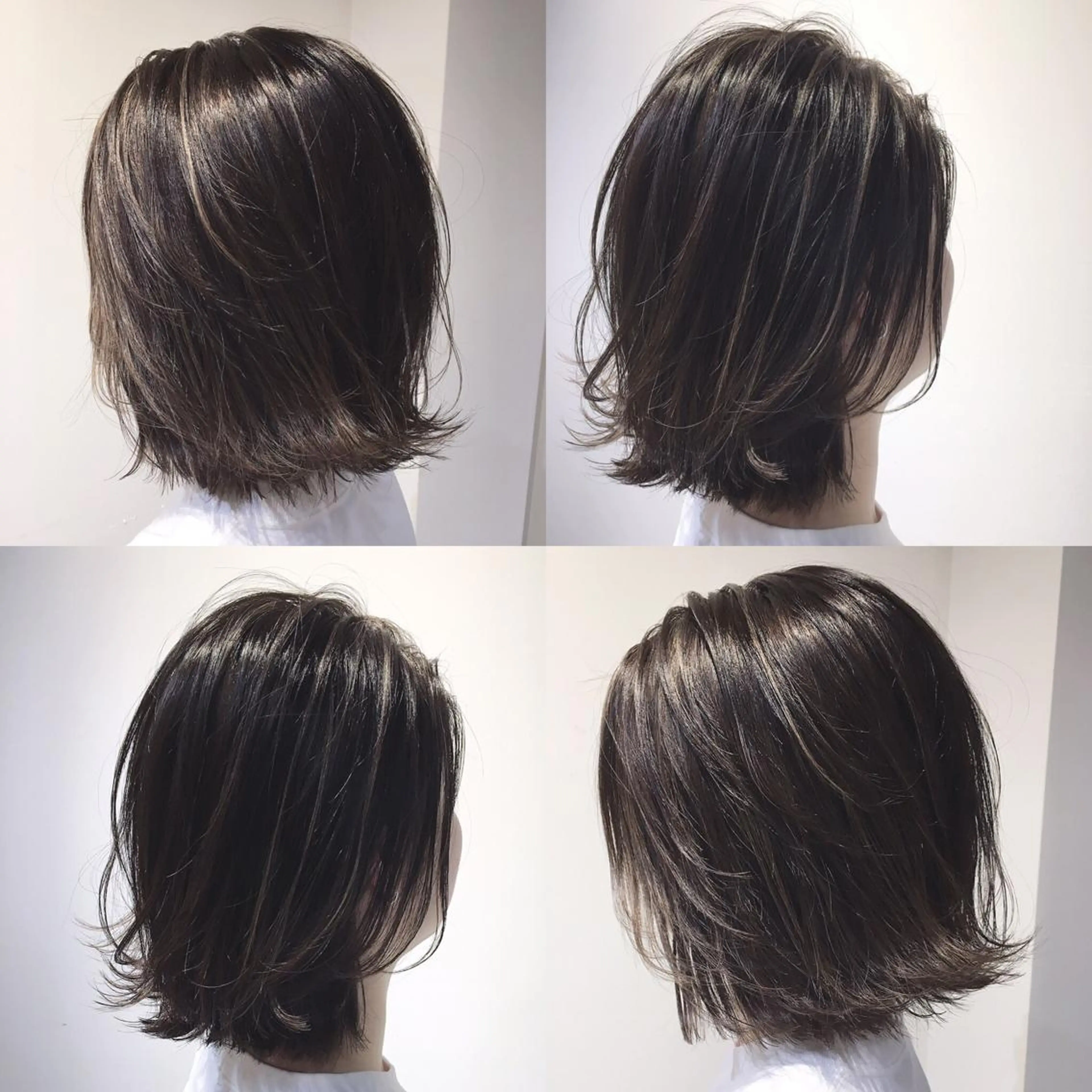 ミディアム カラー ショートボブ アディクシーカラー ベージュカラー ブリーチ ブルーカラー メンズツイスパ ショートフクヤマシンのヘアスタイル