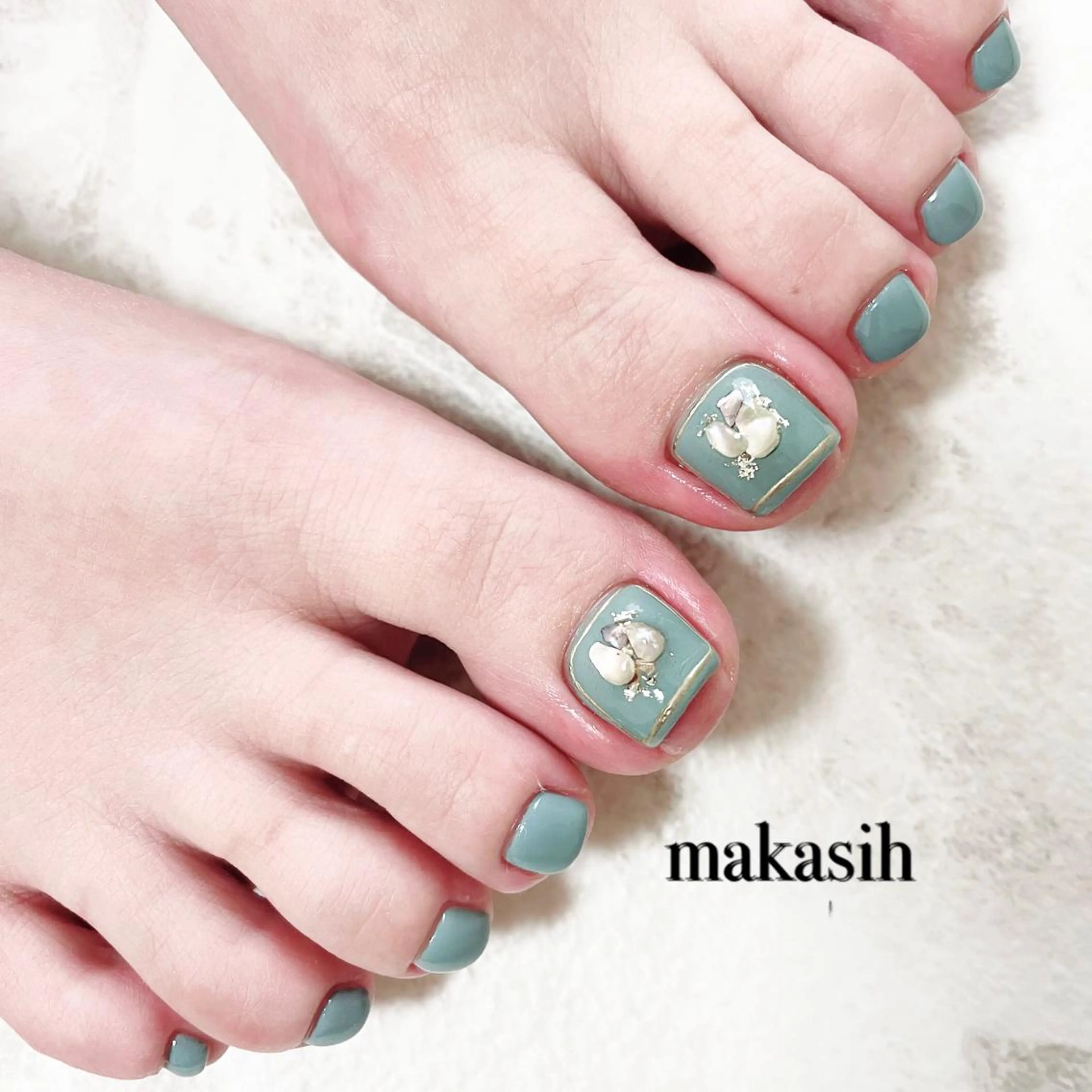 ネイル フットネイル グリーン 濱田 美菜子のエステ・リラクイメージ