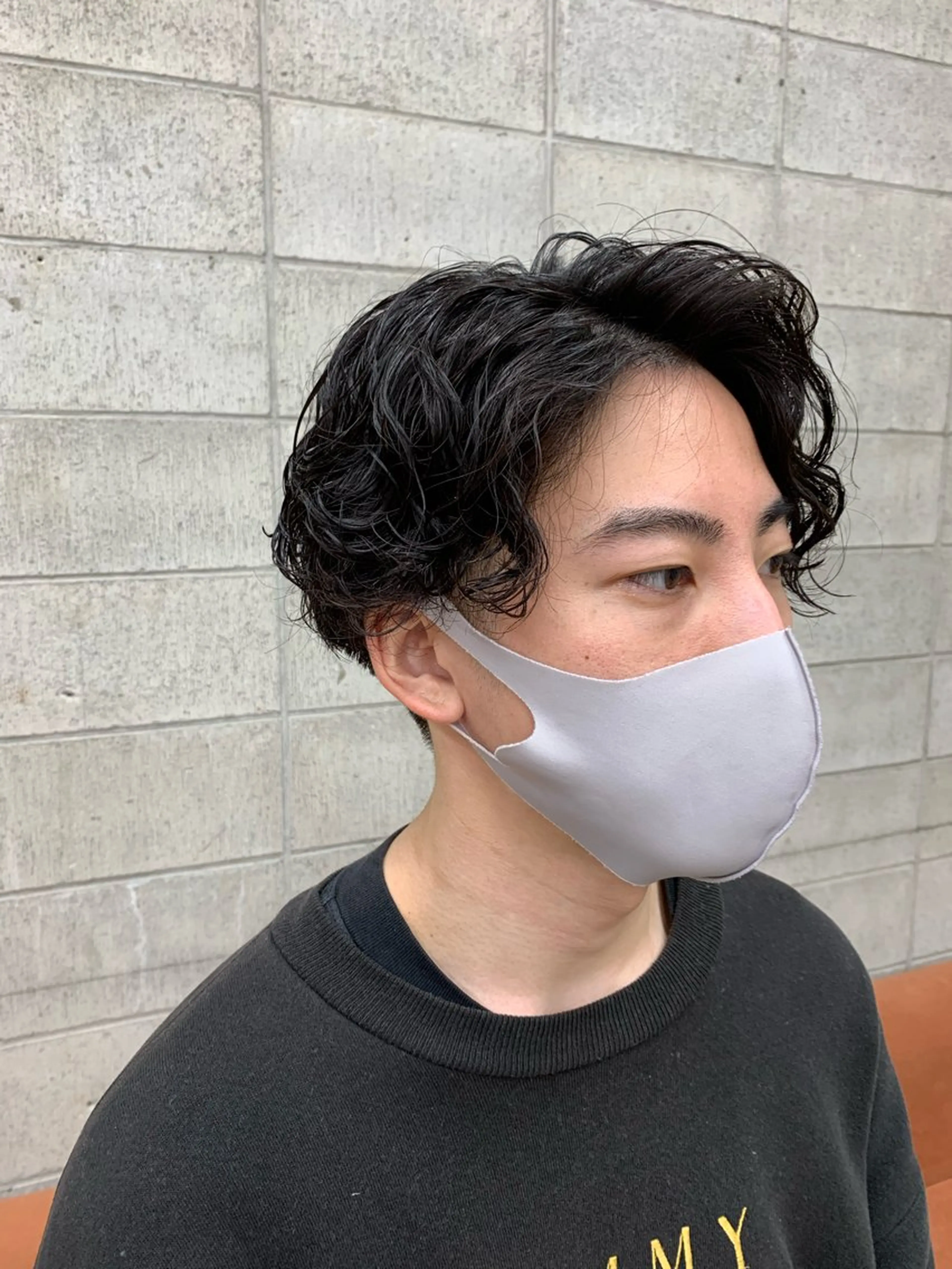 パーマ メンズ カット パーマ トリートメント メンズパーマ/ 岩本遼のヘアスタイル