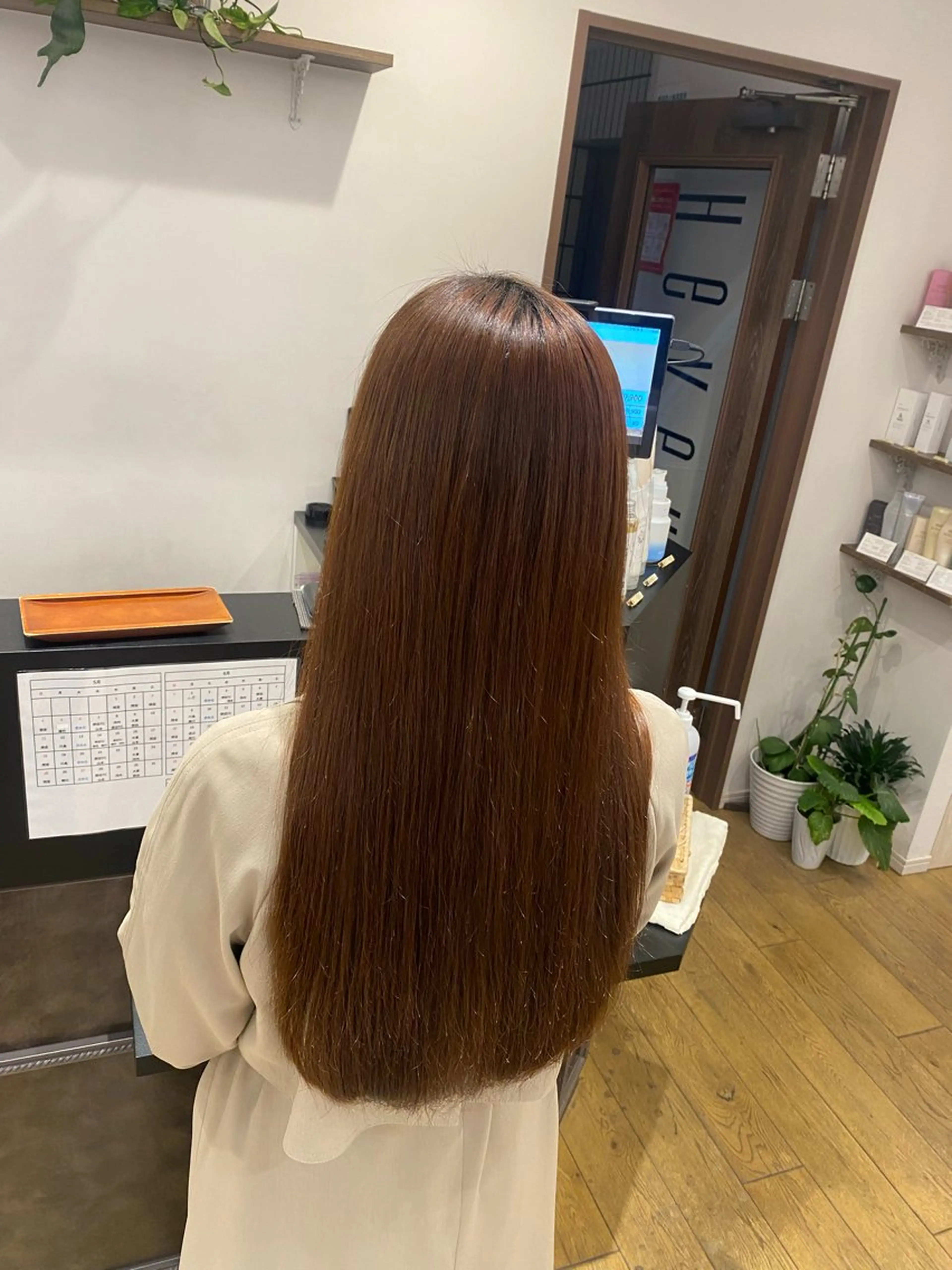 ロング カラー 酸性ストレート ホソカワ マイカ ★彡のヘアスタイル