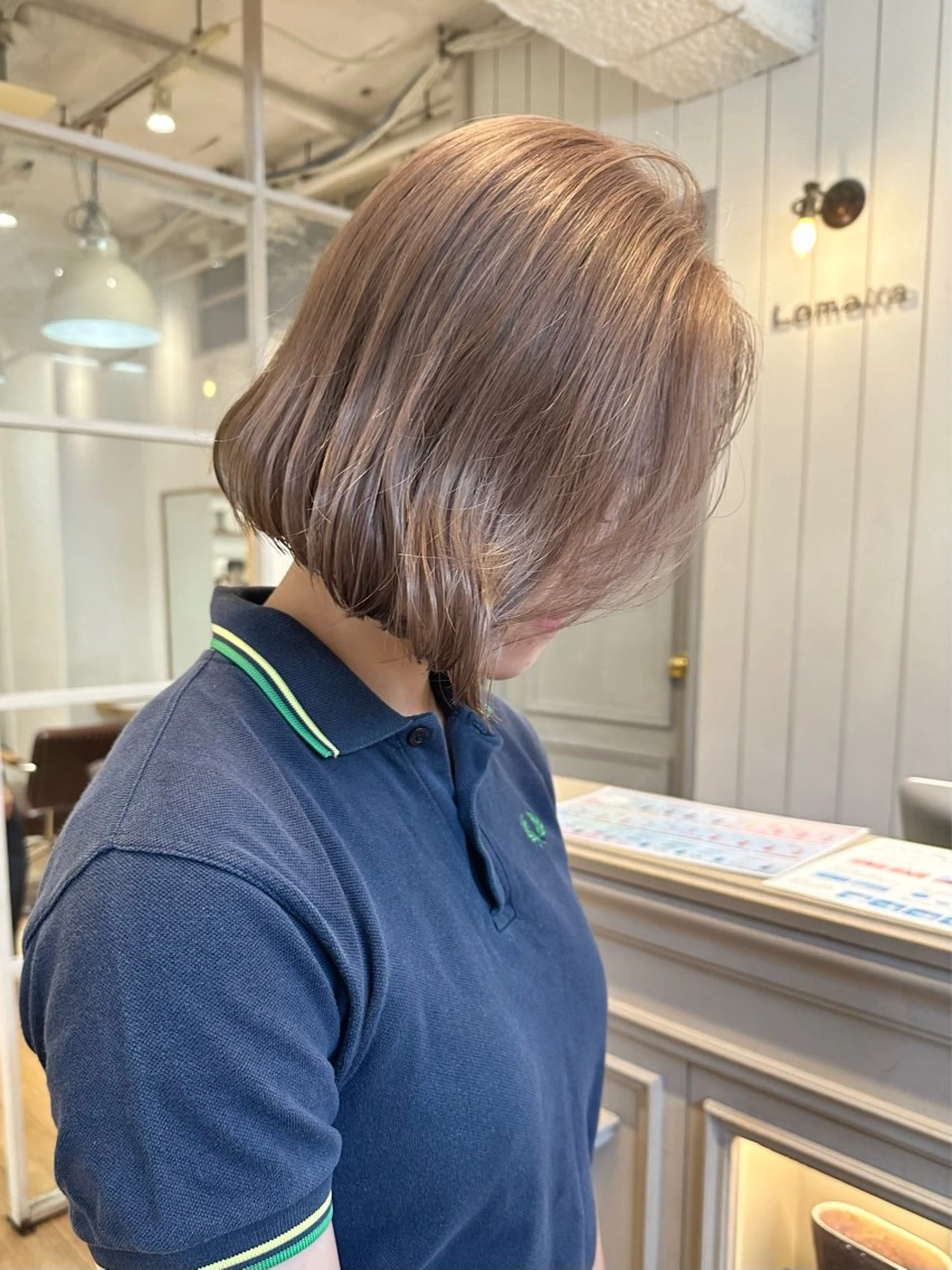 ショート カラー ハイトーンカラー ヘアカラー 縮毛矯正✨透明感 カラー🎀♡mariのヘアスタイル