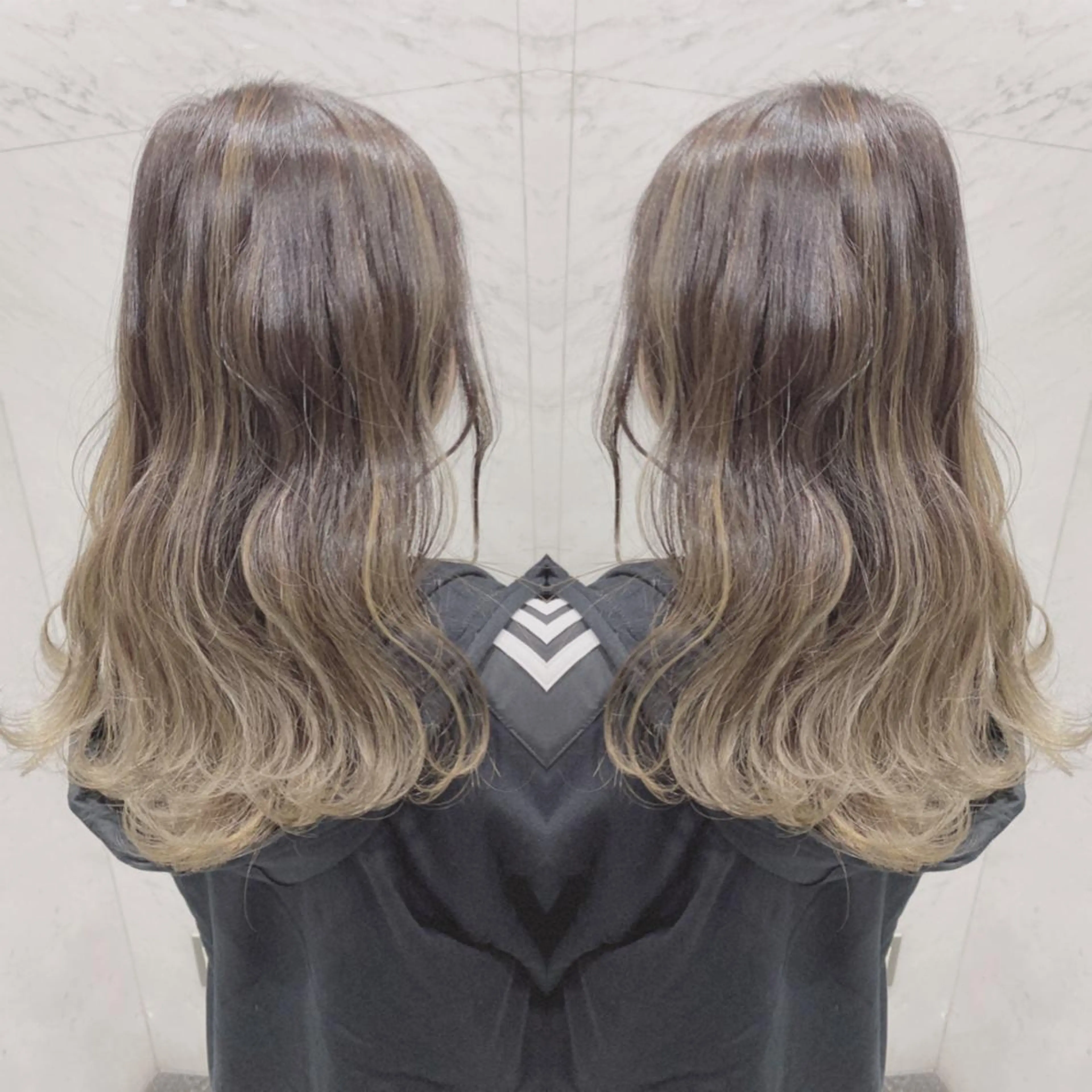 ロング カラー ヘアカラー 重政 和樹のヘアスタイル