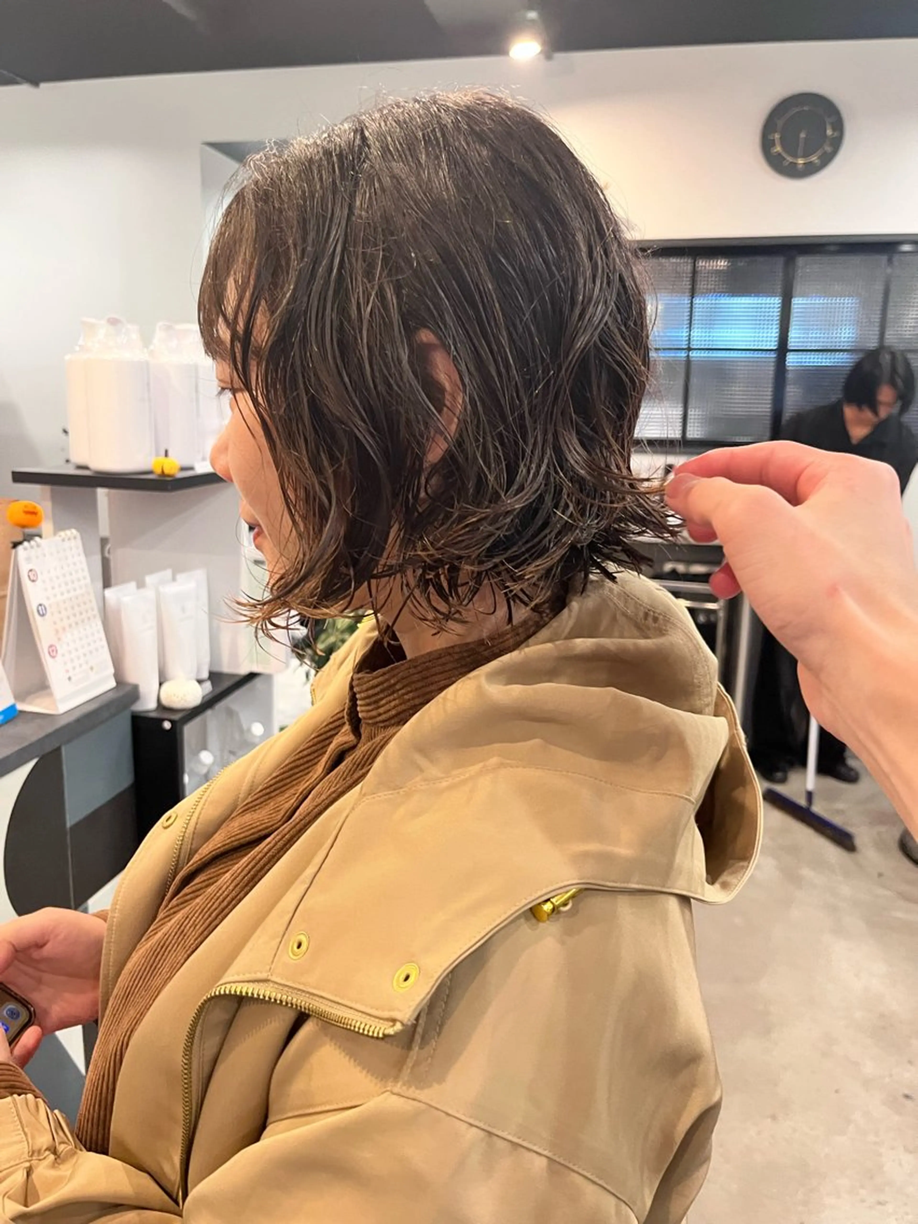 ミディアム パーマ ミディアムパーマ ボブ カット パーマ dogstar小林諒 パーマ/レイヤーのヘアスタイル
