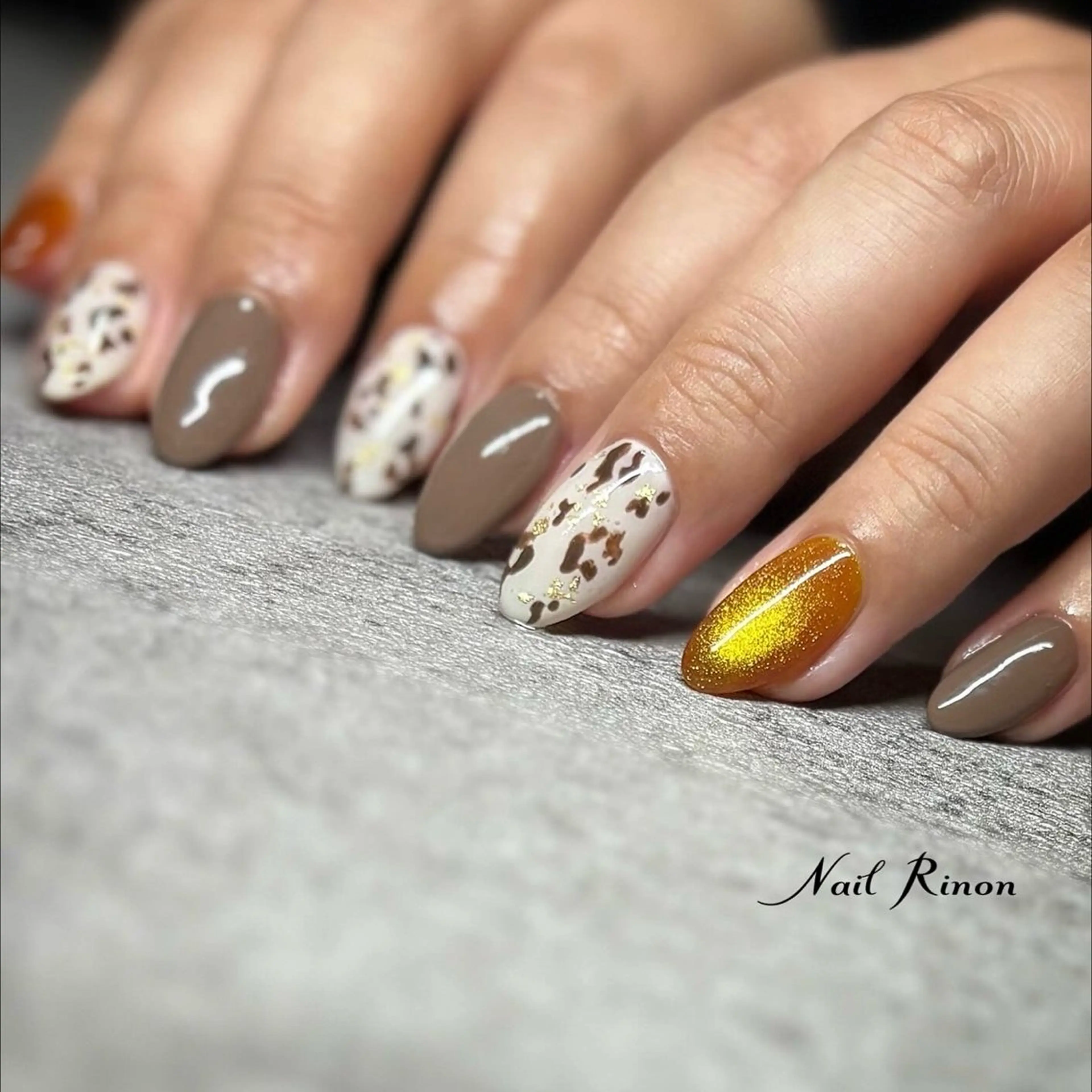 ネイル アニマル柄 ハンドネイル Nail Rinonのネイルデザイン