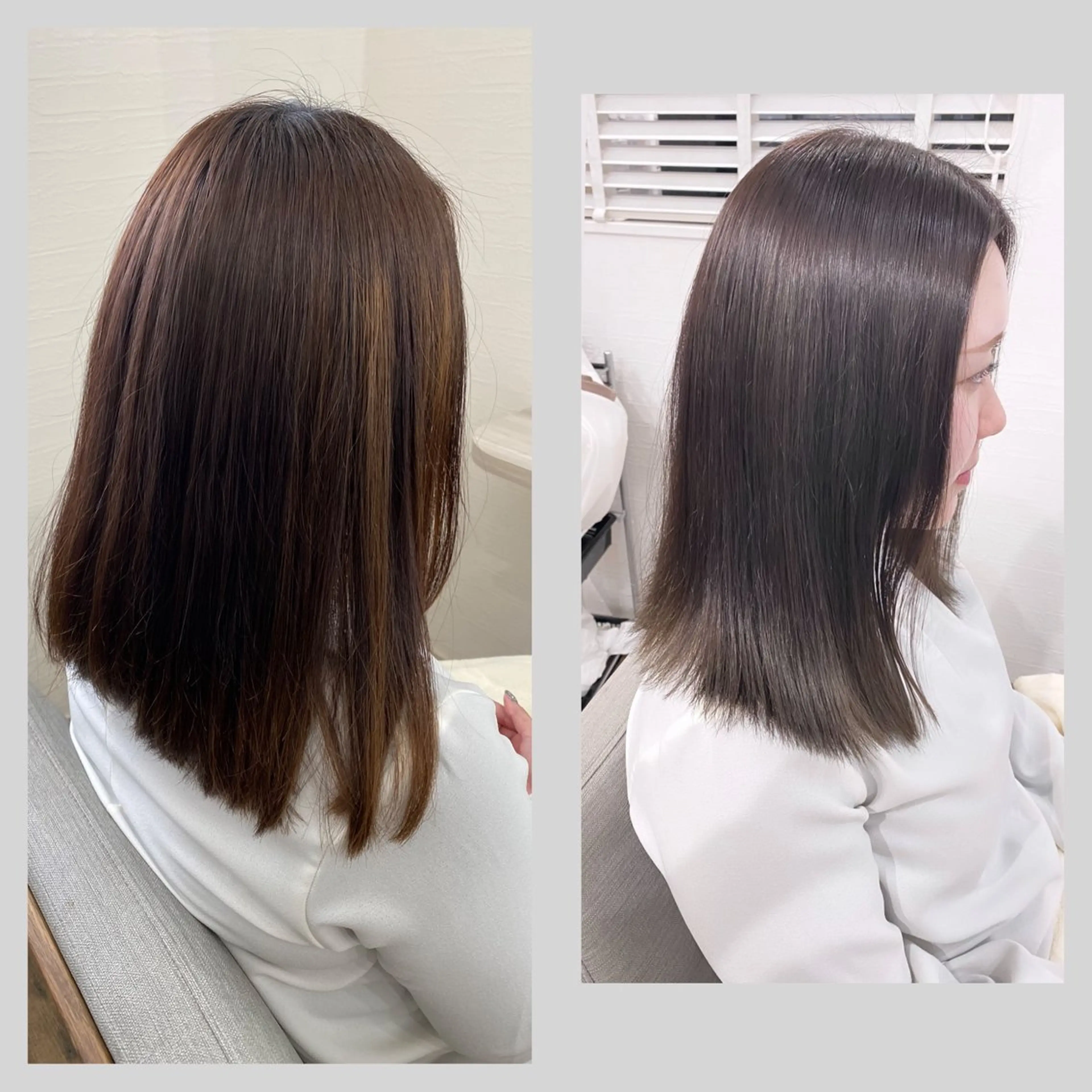 セミロング カラー 佐藤 沙也輝のヘアスタイル