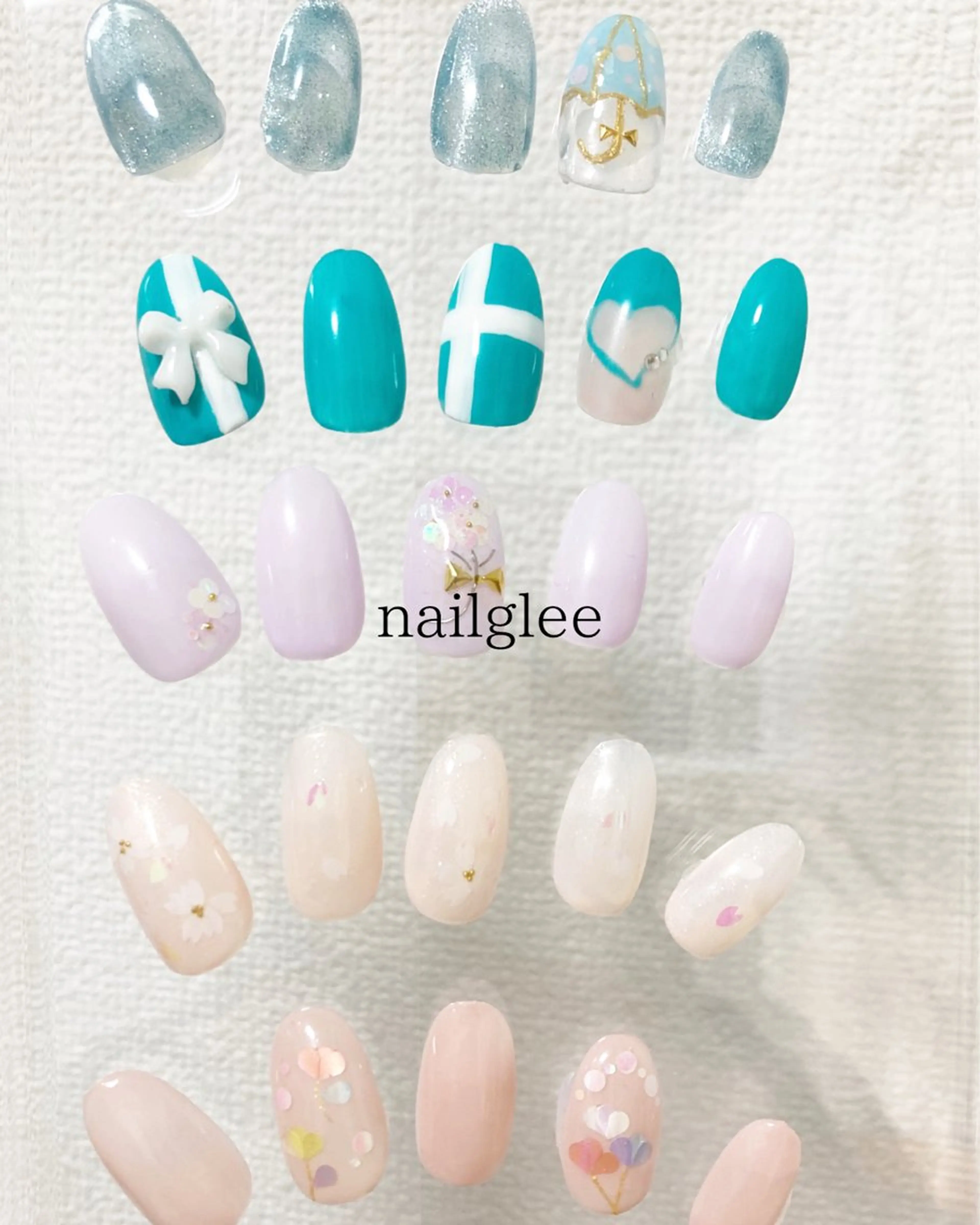 セミロング RISA nail gleeのネイルデザイン