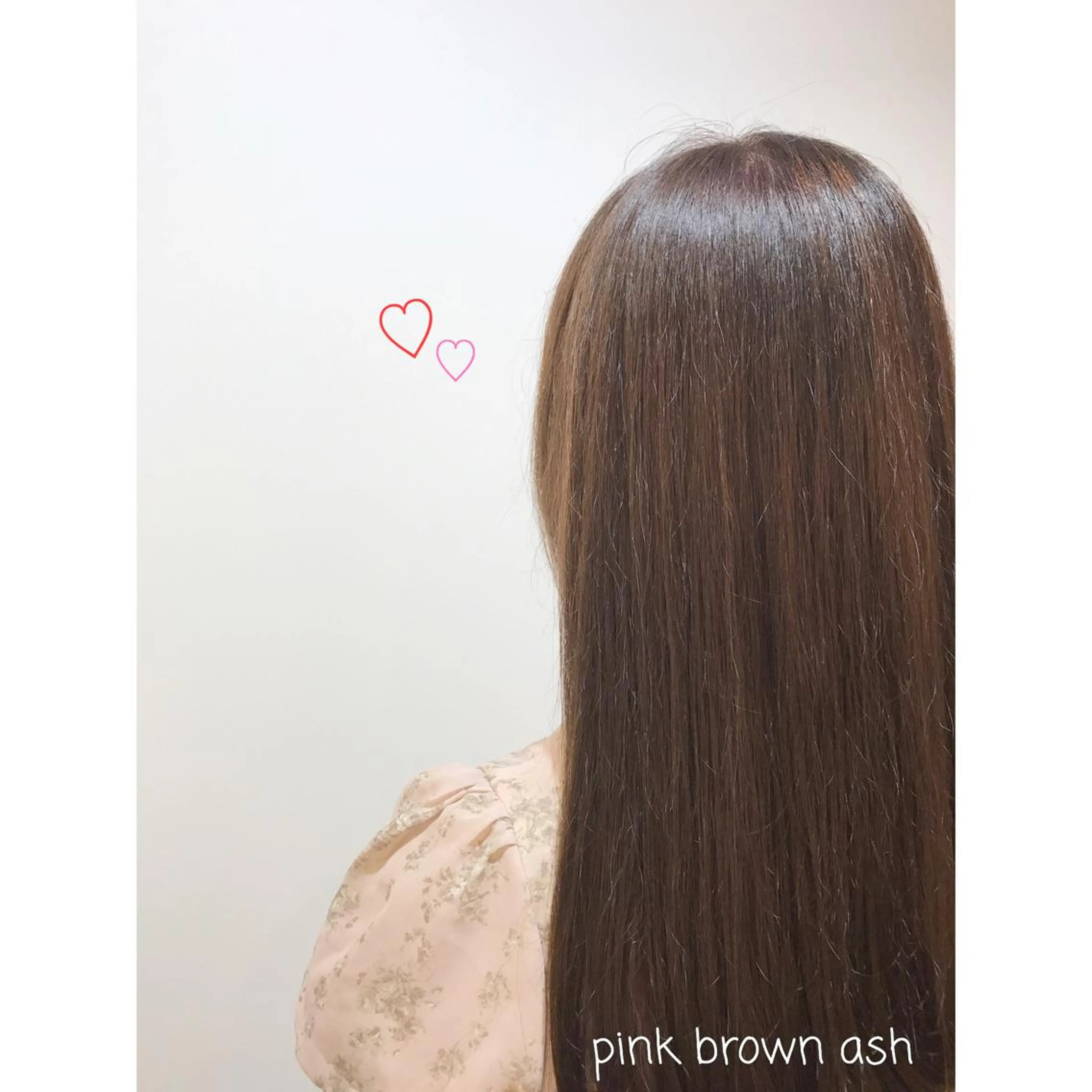 ロング カラー アッシュ ブラウンカラー ピンクカラー ピンクブラウン シアーベージュニスト 🥣大石亜里紗のヘアスタイル