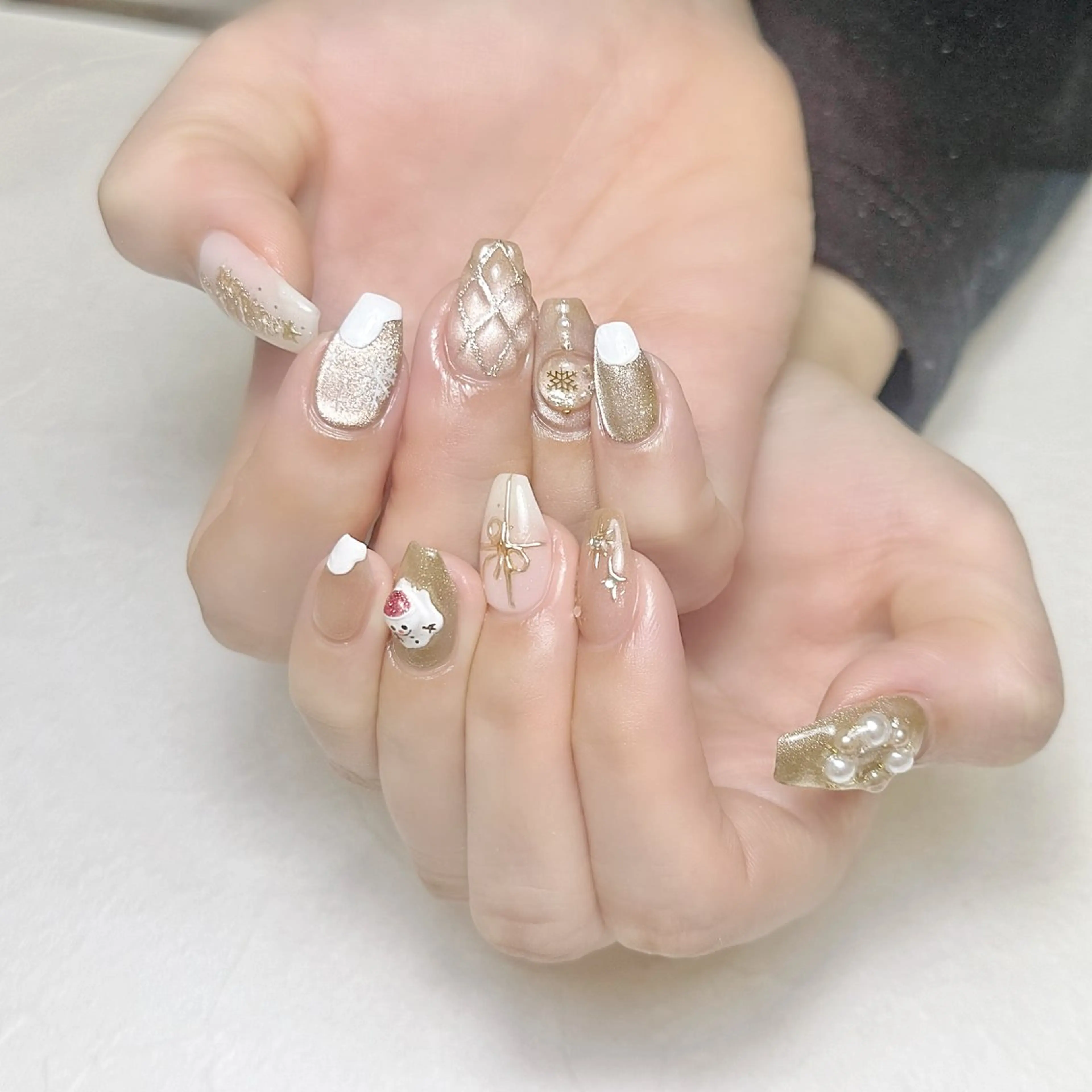 ネイル マグネットネイル 冬ネイル rouse nail RISATOのネイルデザイン