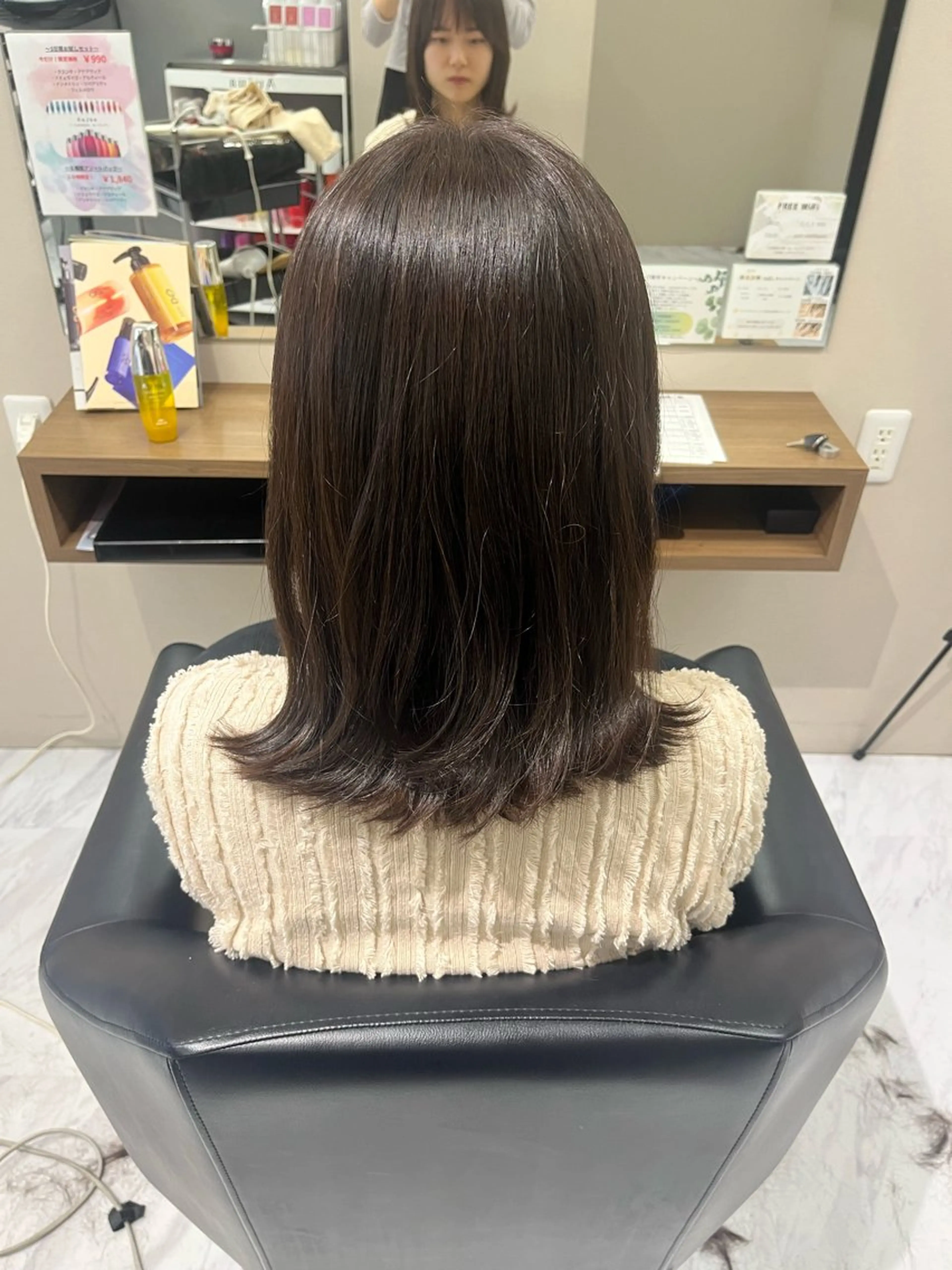 ミディアム 骨格/顔型/診断/ 伏見/伊藤桃花のヘアスタイル