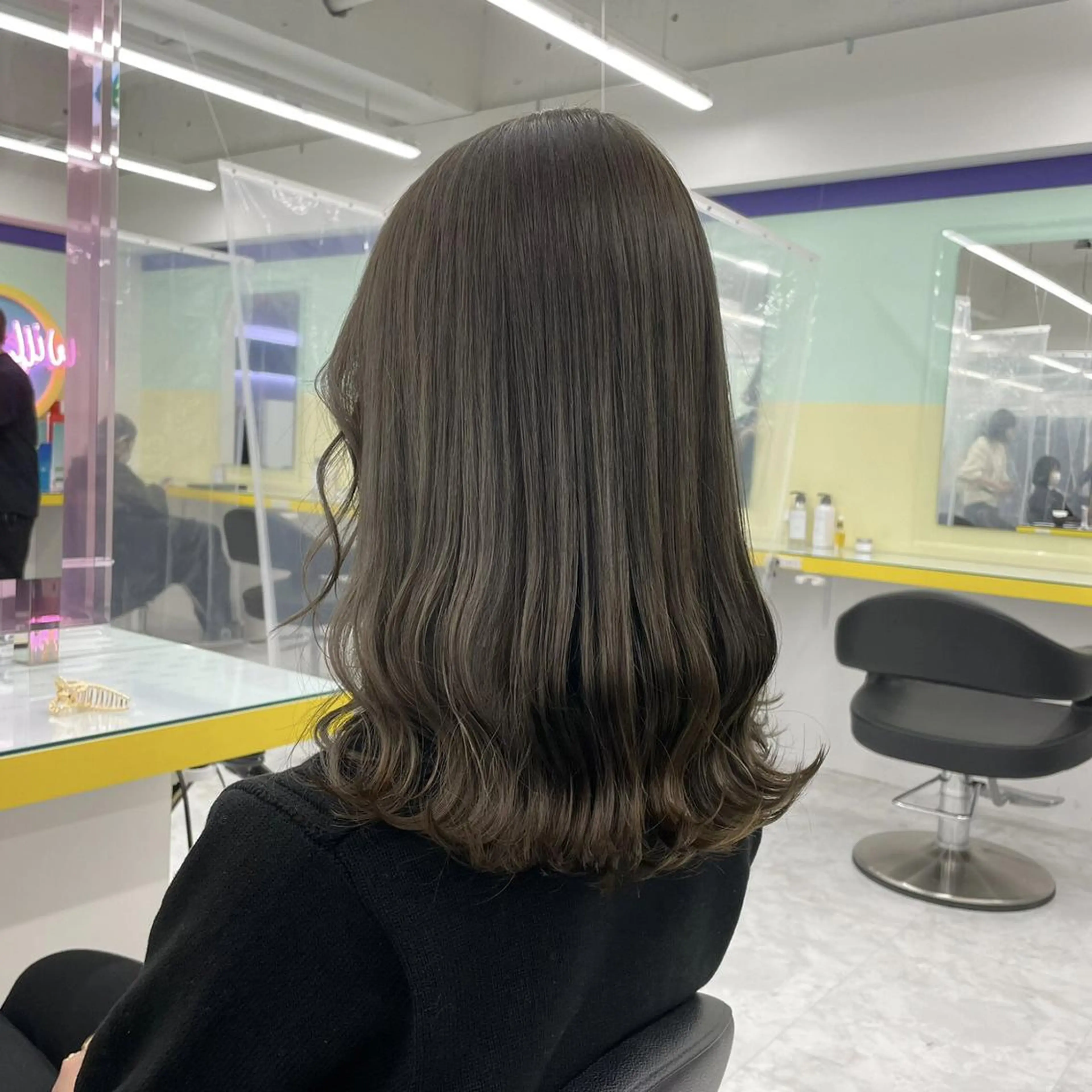 カラー 暗髪うる艶ヘア🫧 yumi🐈‍⬛🪽のヘアスタイル