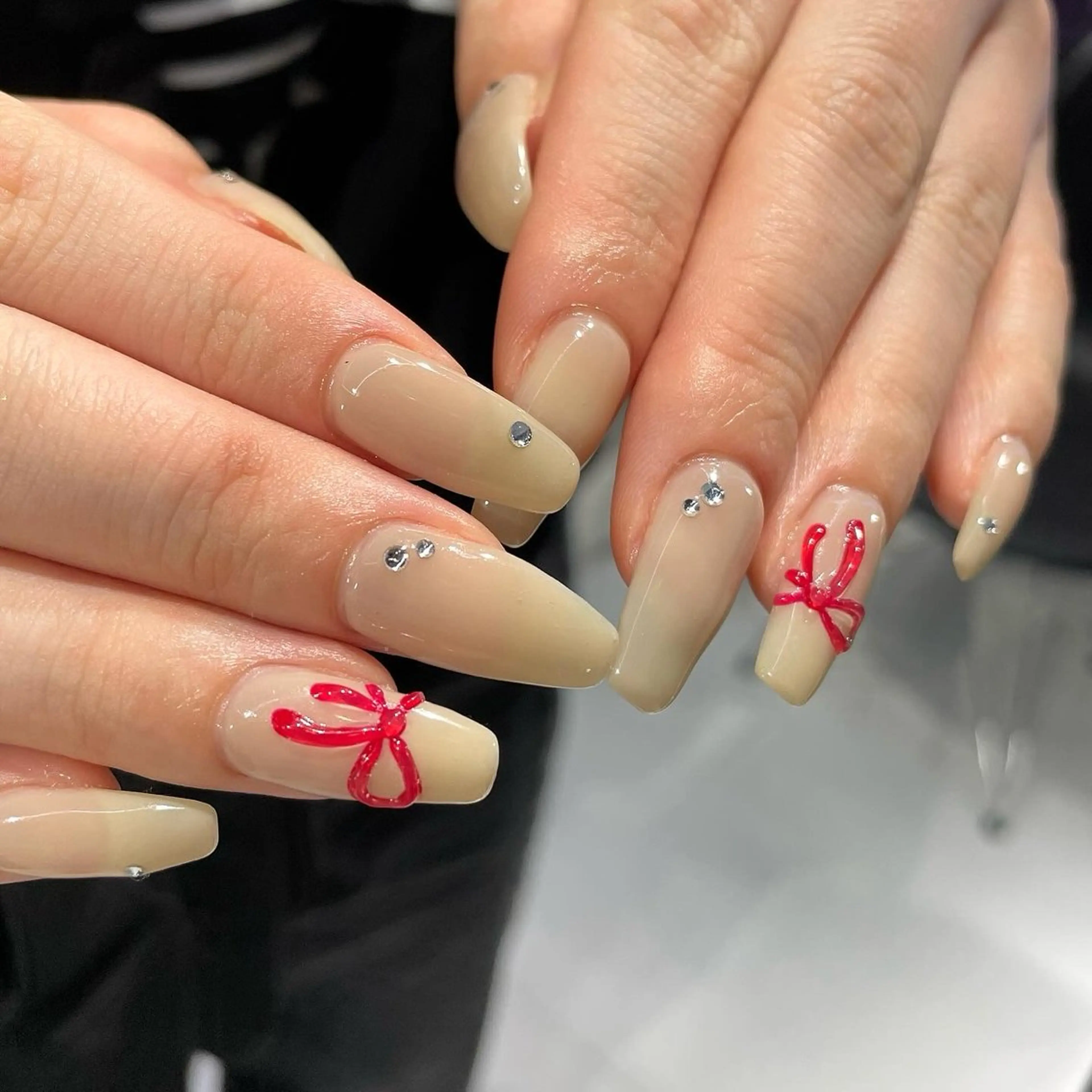 ネイル リボン M.wish Yukinaのネイルデザイン