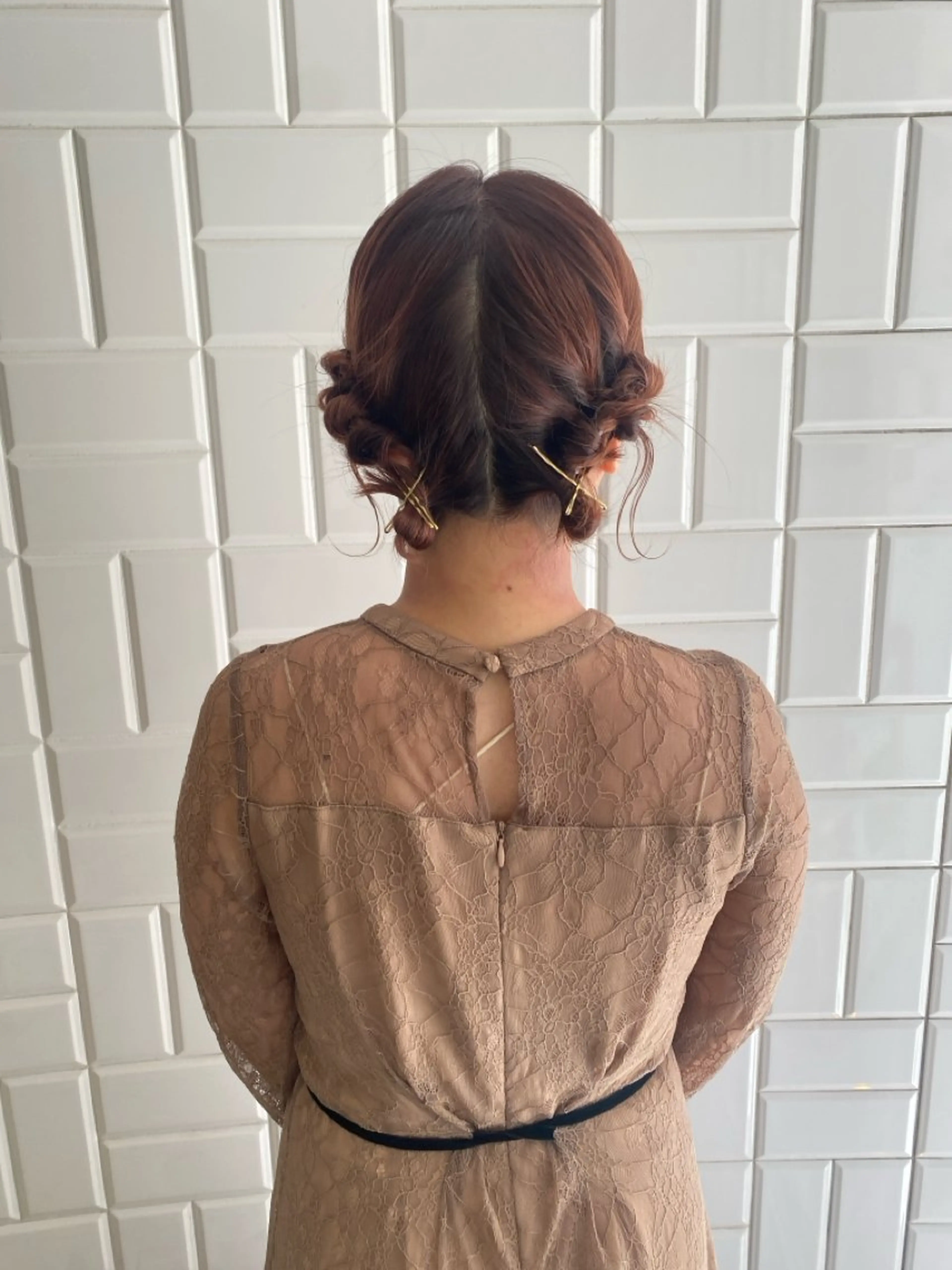 ミディアム ヘアセット みやけ ひなのヘアスタイル