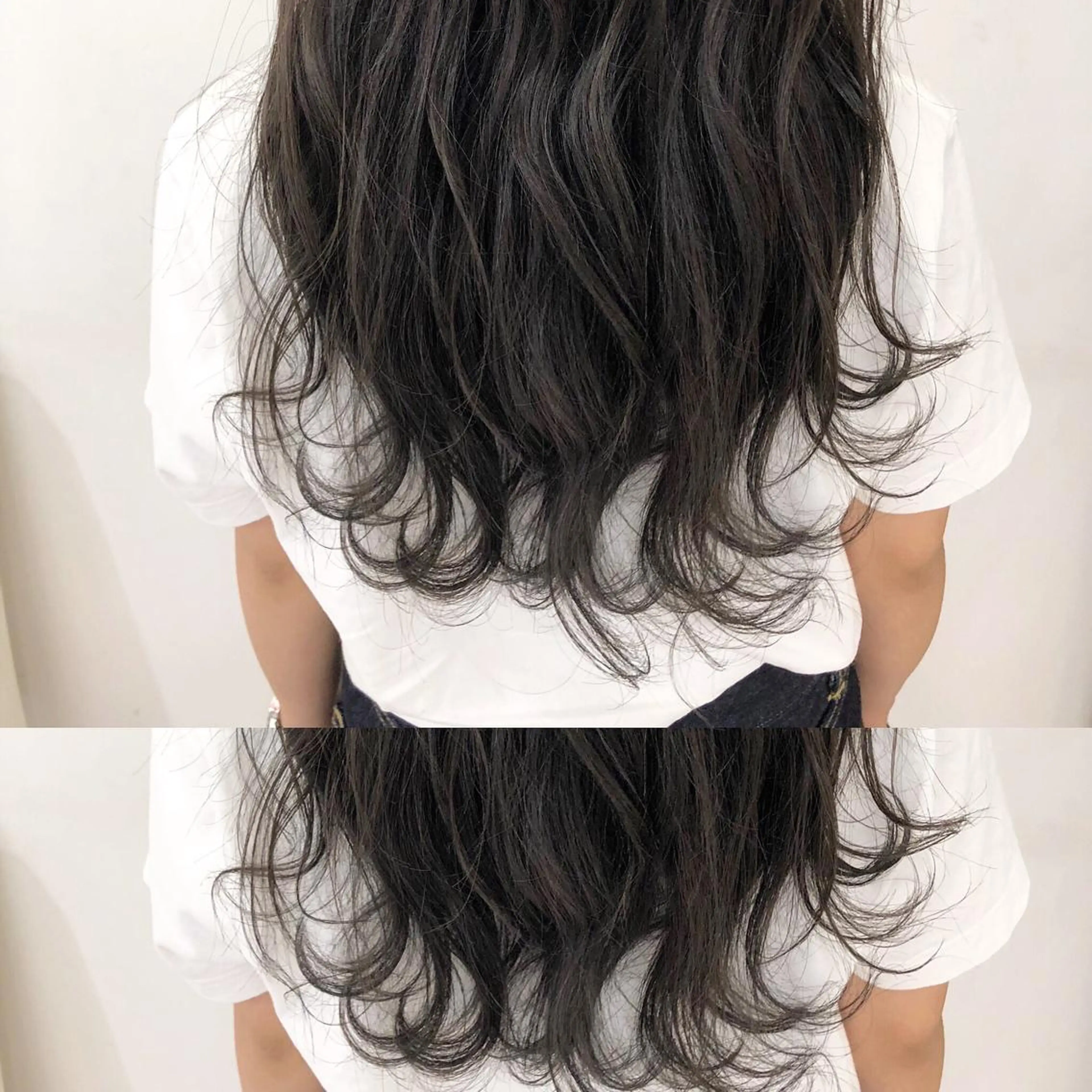 ロング カラー アッシュ バレイヤージュ ブリーチ 透明感カラー グラデーションカラー 三鷹で1番ショート ボブをカットする新谷のヘアスタイル