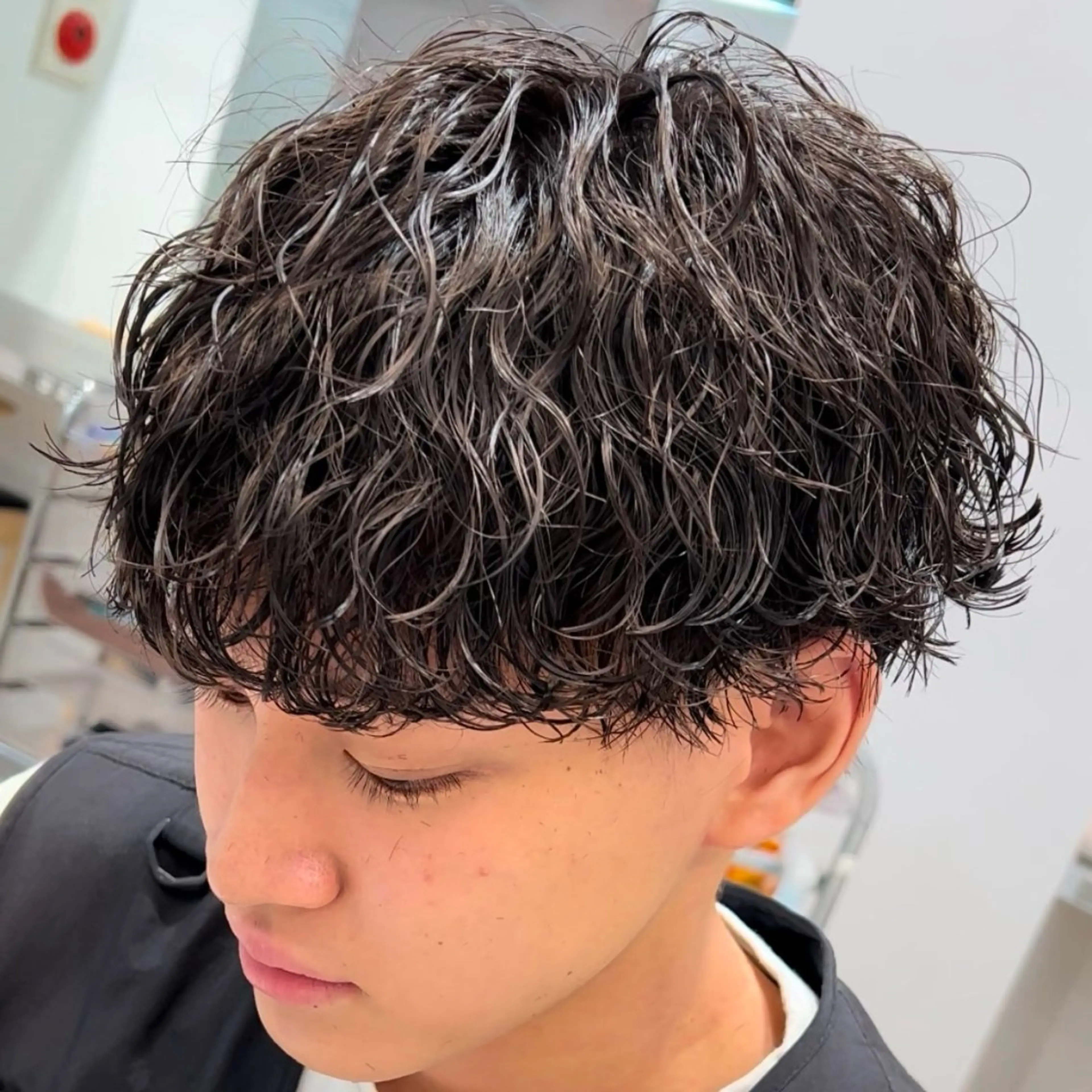 ミディアム パーマ ヘアアレンジ メンズ fifth 石川 凪のヘアスタイル