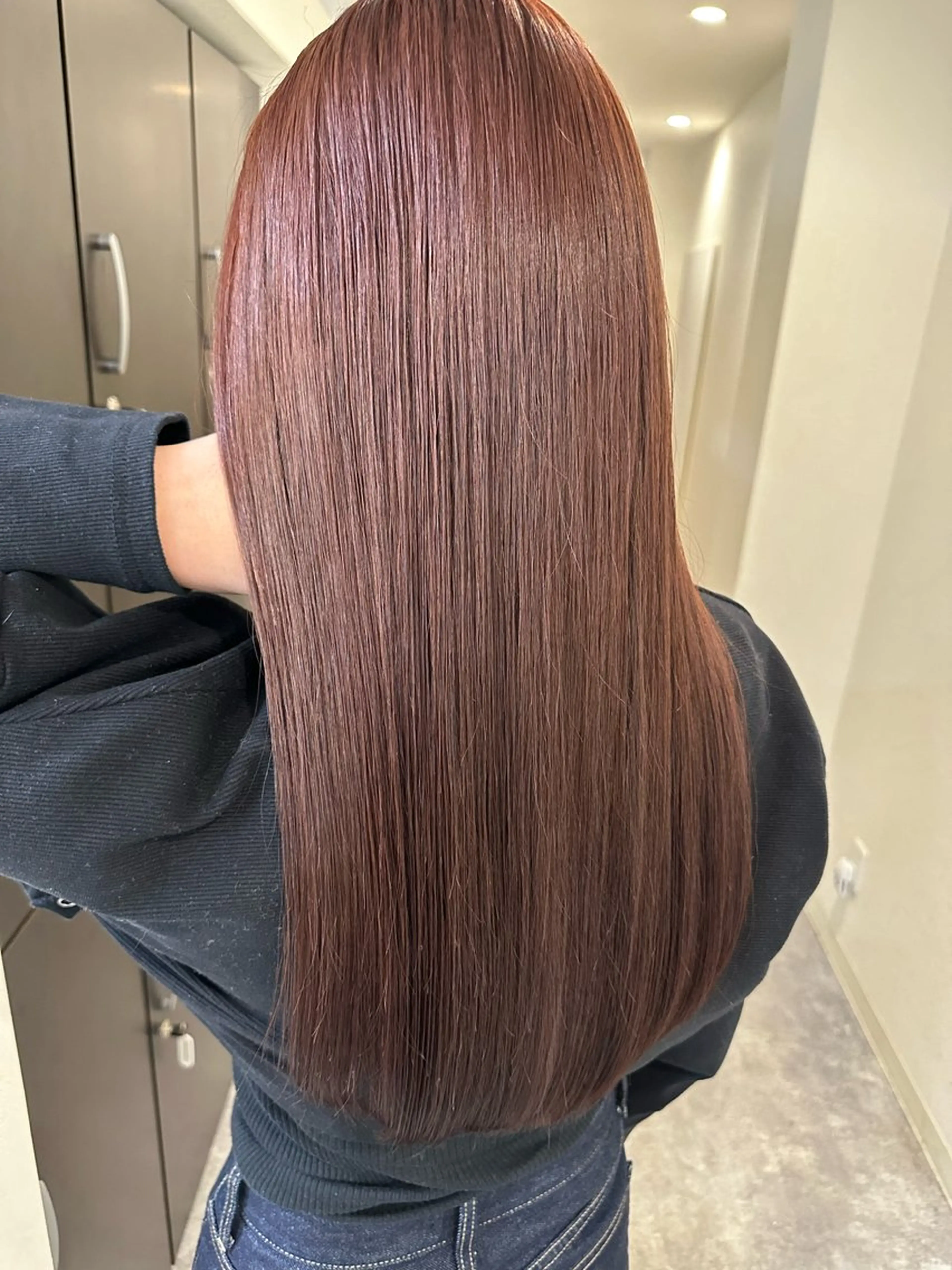 ロング カラー ベージュカラー ブリーチ ブリーチなしカラー ピンクカラー ピンクベージュ カット ヘアカラー トリートメント H (エイチ) 烏丸御池店のヘアスタイル