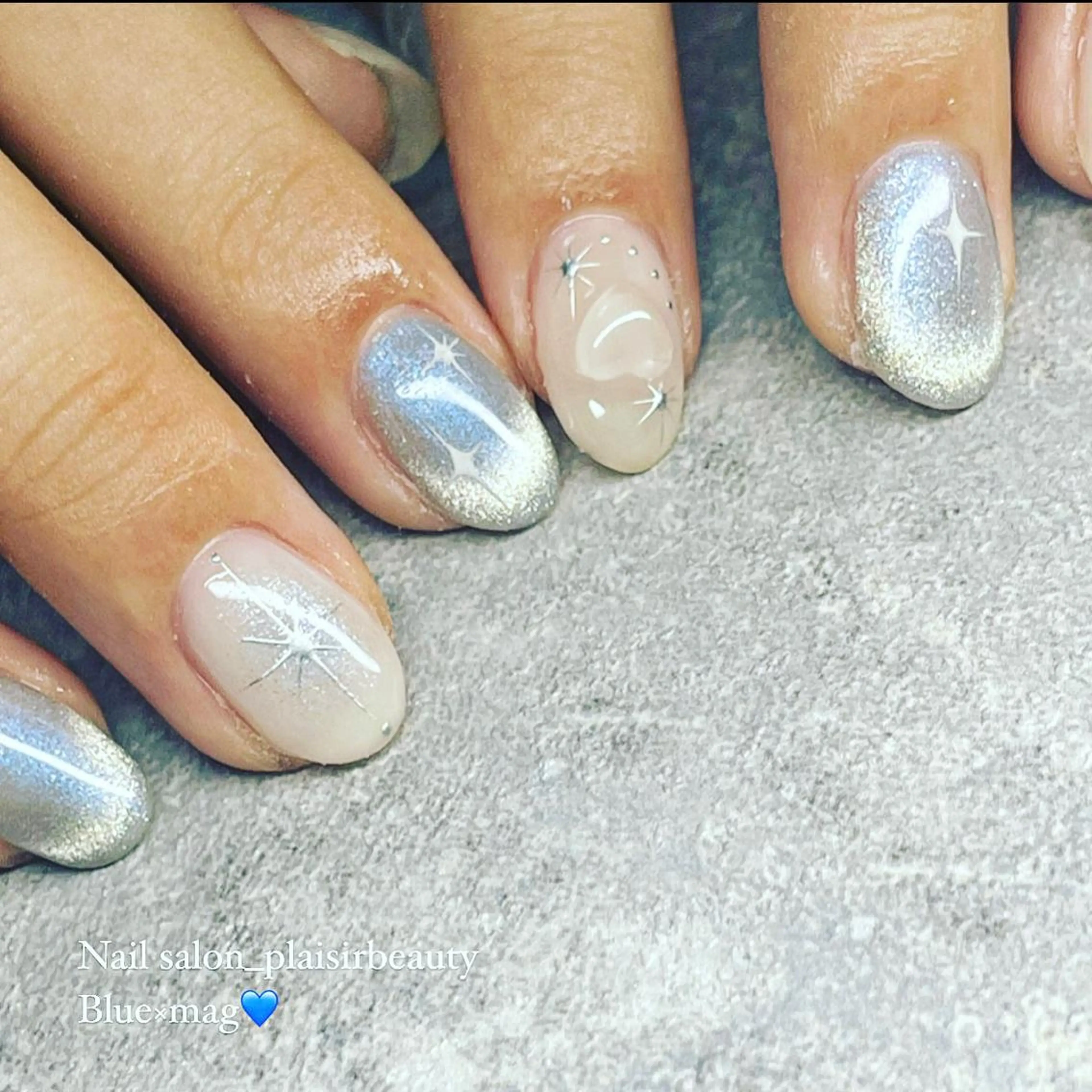 ネイル オフィスネイル 春ネイル 夏ネイル ワンホンネイル ハンドネイル Plaisir beautyのネイルデザイン