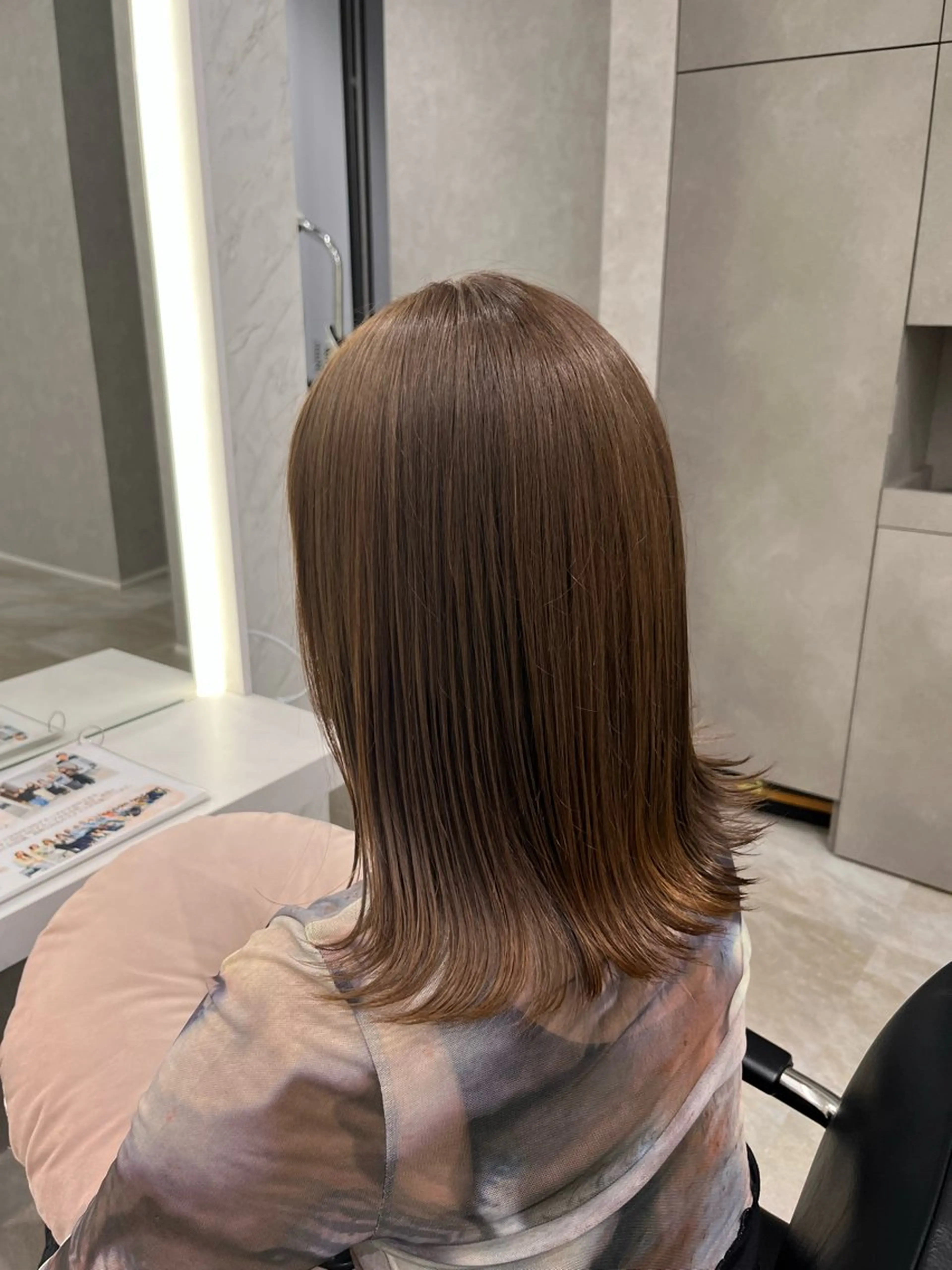 ミディアム ヘアカラー 武富 果音のヘアスタイル