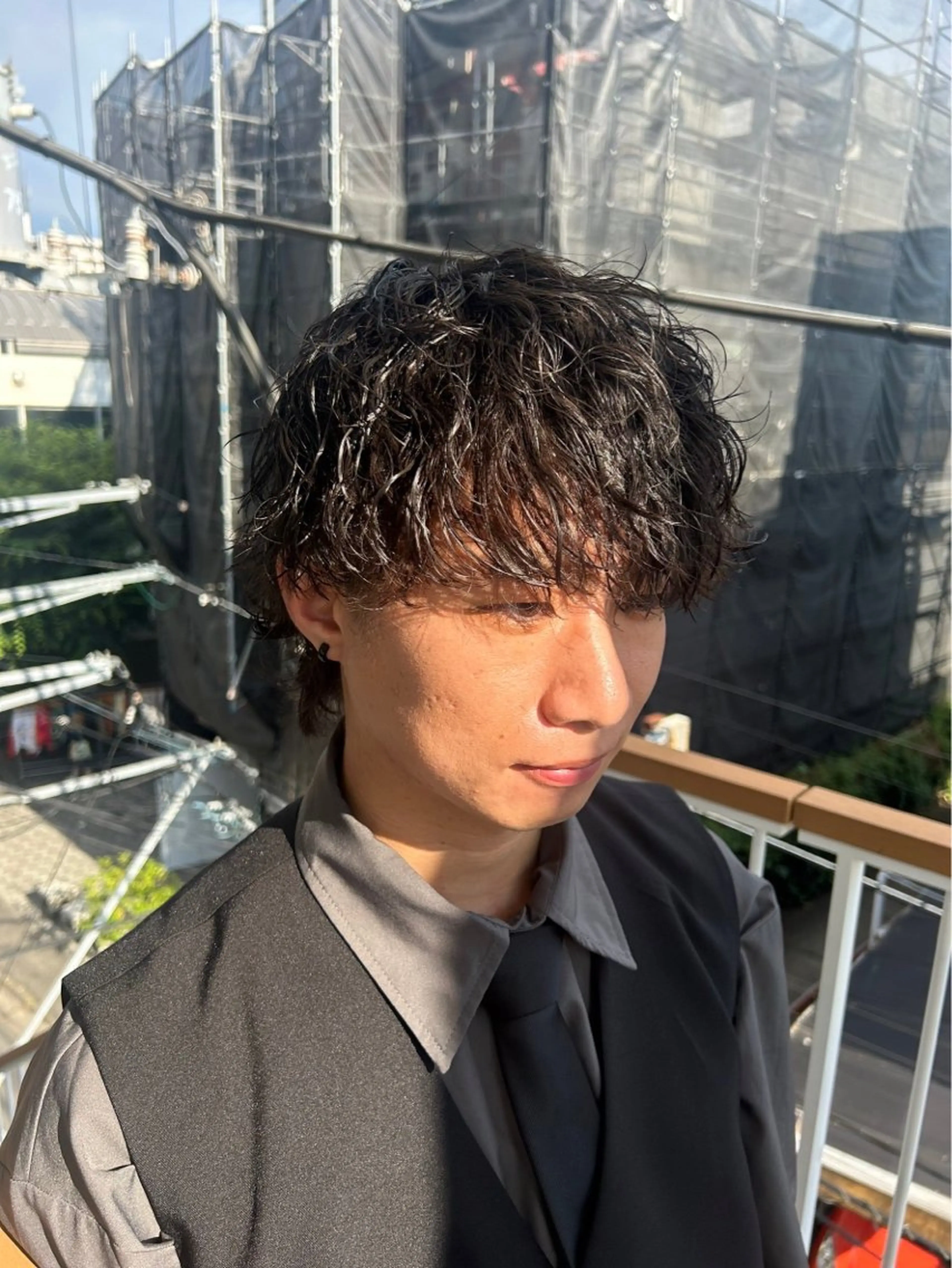 パーマ メンズ カット パーマ トリートメント ヘッドスパ ヘアセット カズキ🌼SNSモデ ル募集中のヘアスタイル